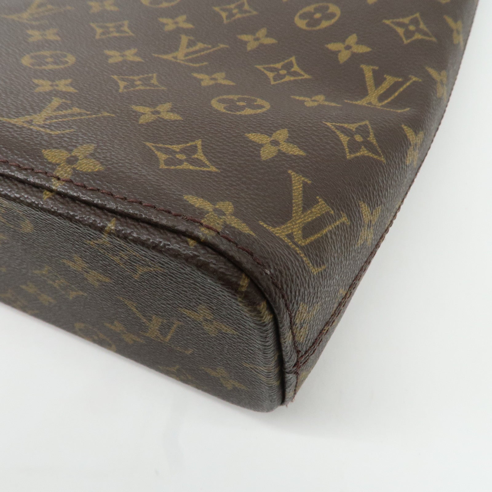 Louis Vuitton Monogram Luco Tote Bag Hand Bag Brown M51155 Used