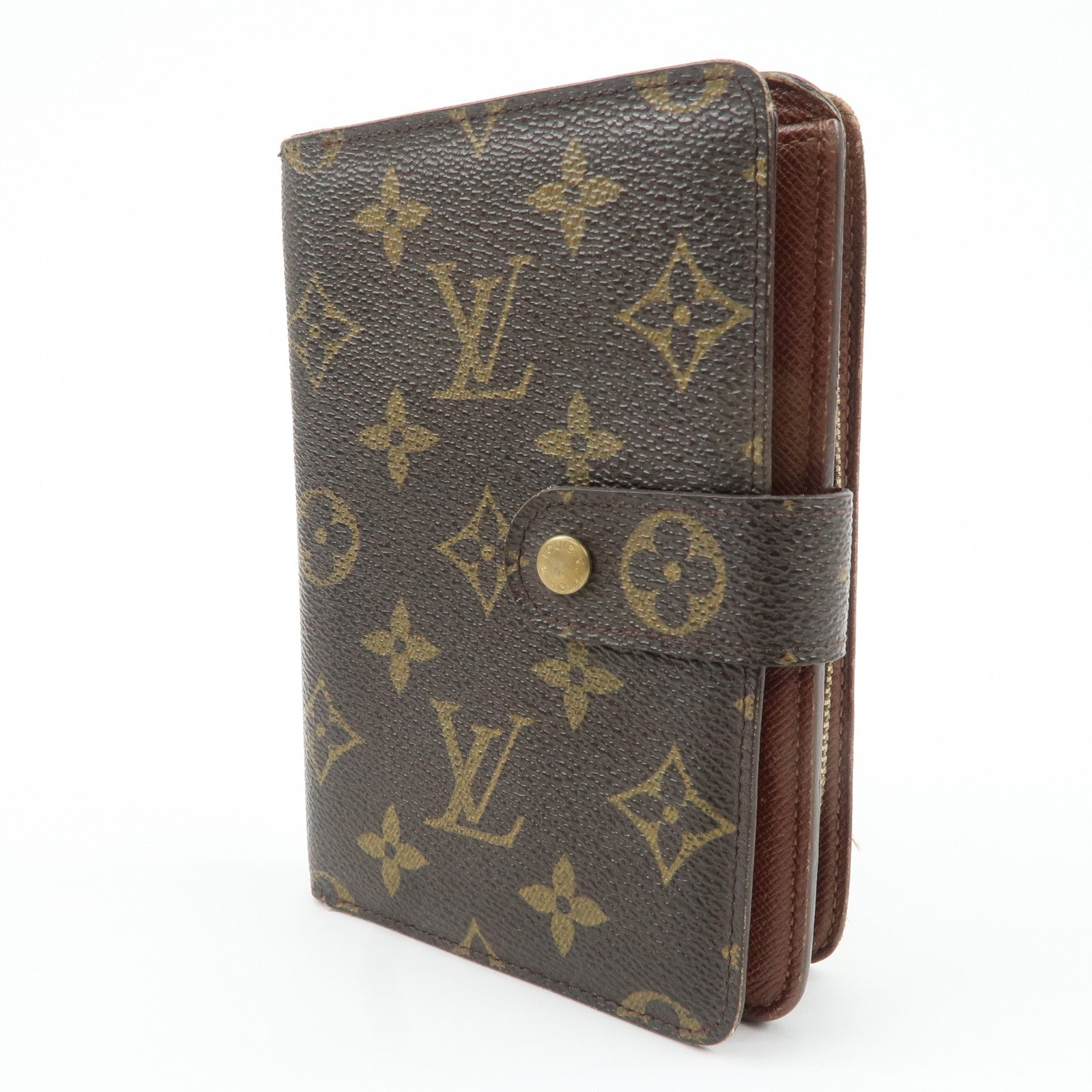 Louis Vuitton Monogram Set of 2 Long Wallet M61202 M61207 Used