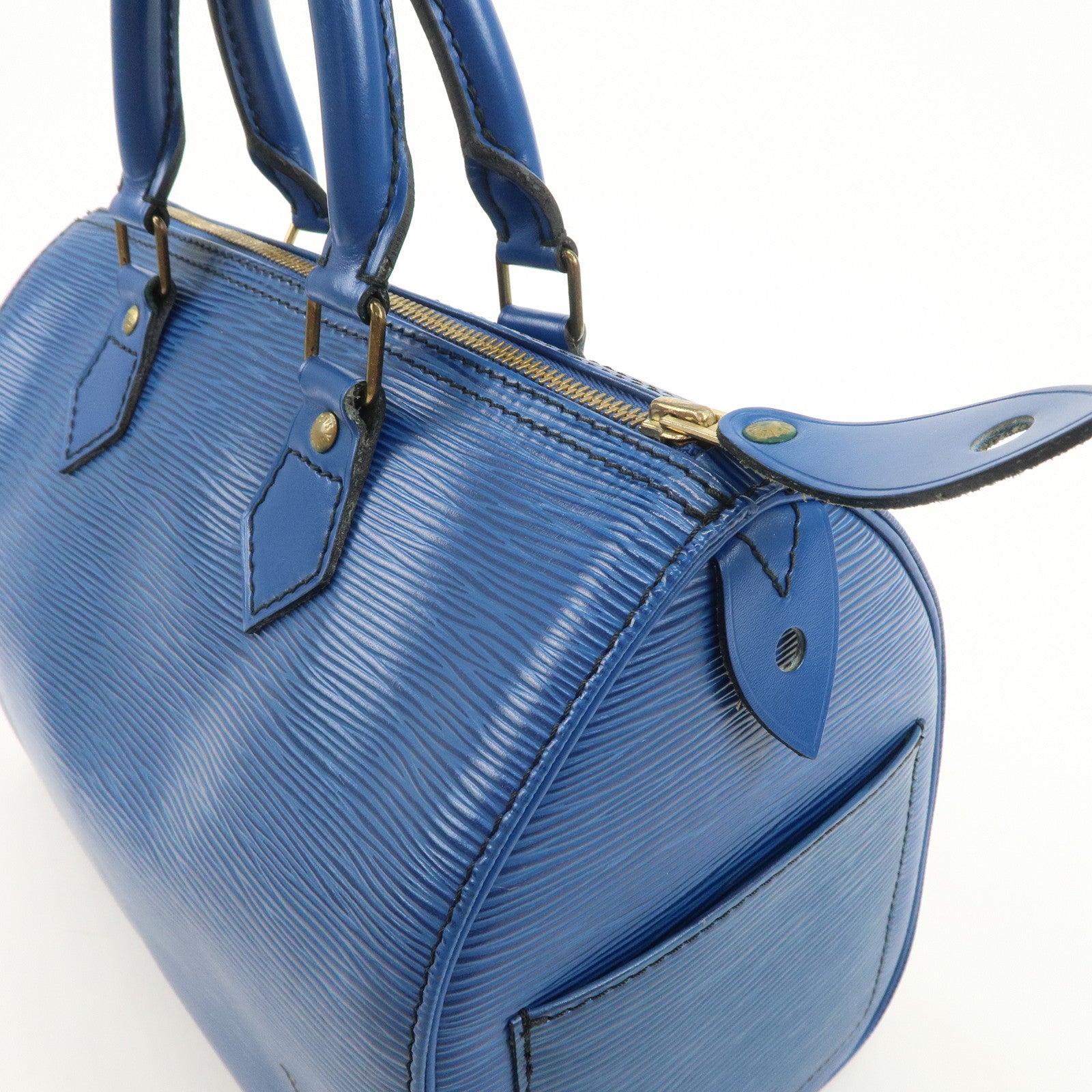 Louis Vuitton Epi Speedy 25 Hand Bag Boston Bag Blue M43015