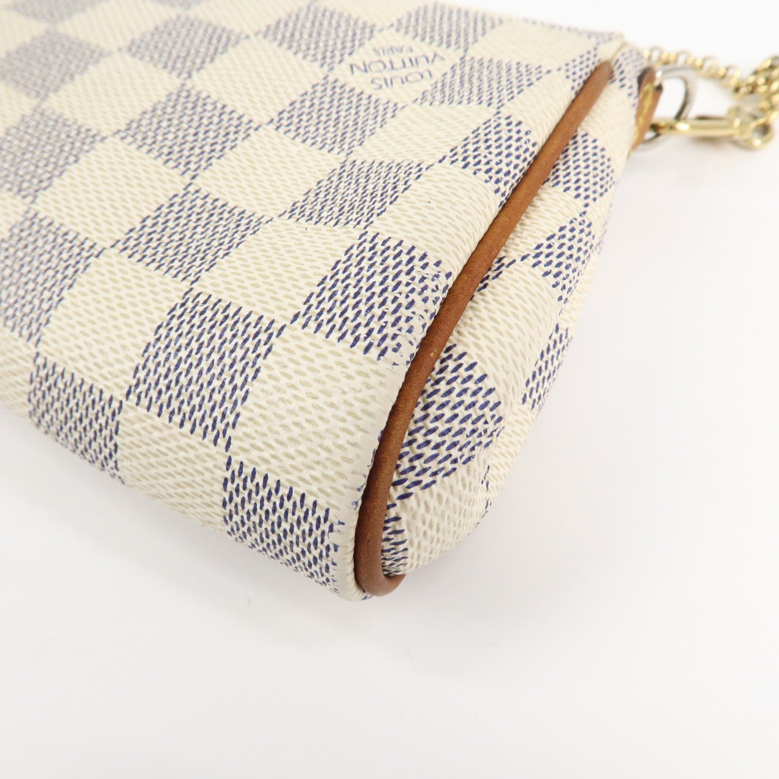 Louis Vuitton Damier Azur Eva 2 Way Pouch Shoulder Bag N55214 Used