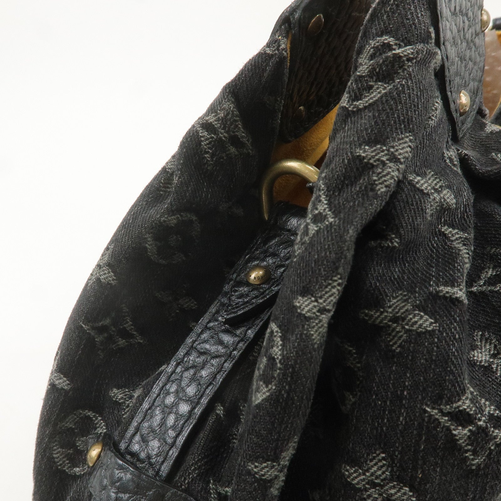 Louis Vuitton Monogram Denim XL Shoulder Bag Black M95510