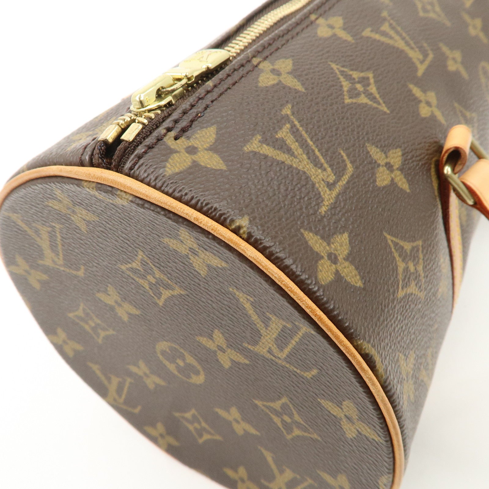 Louis Vuitton Monogram Papillon 30 Hand Bag Brown M51385 Used