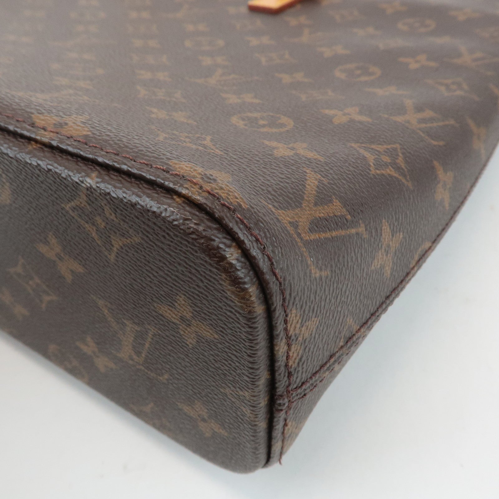 Louis Vuitton Monogram Luco Tote Bag Hand Bag Brown M51155 Used