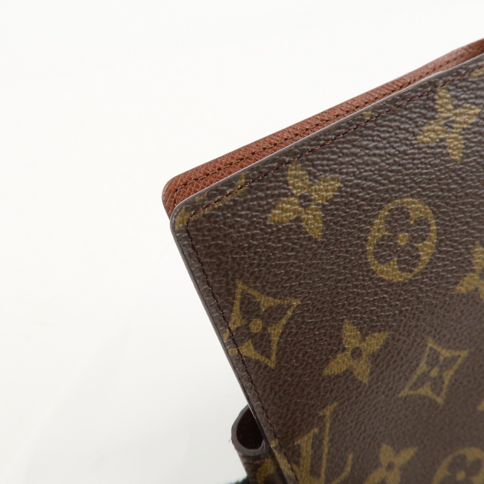 Louis Vuitton Monogram Agenda PM Planner Cover Gold HDW R20005 Used