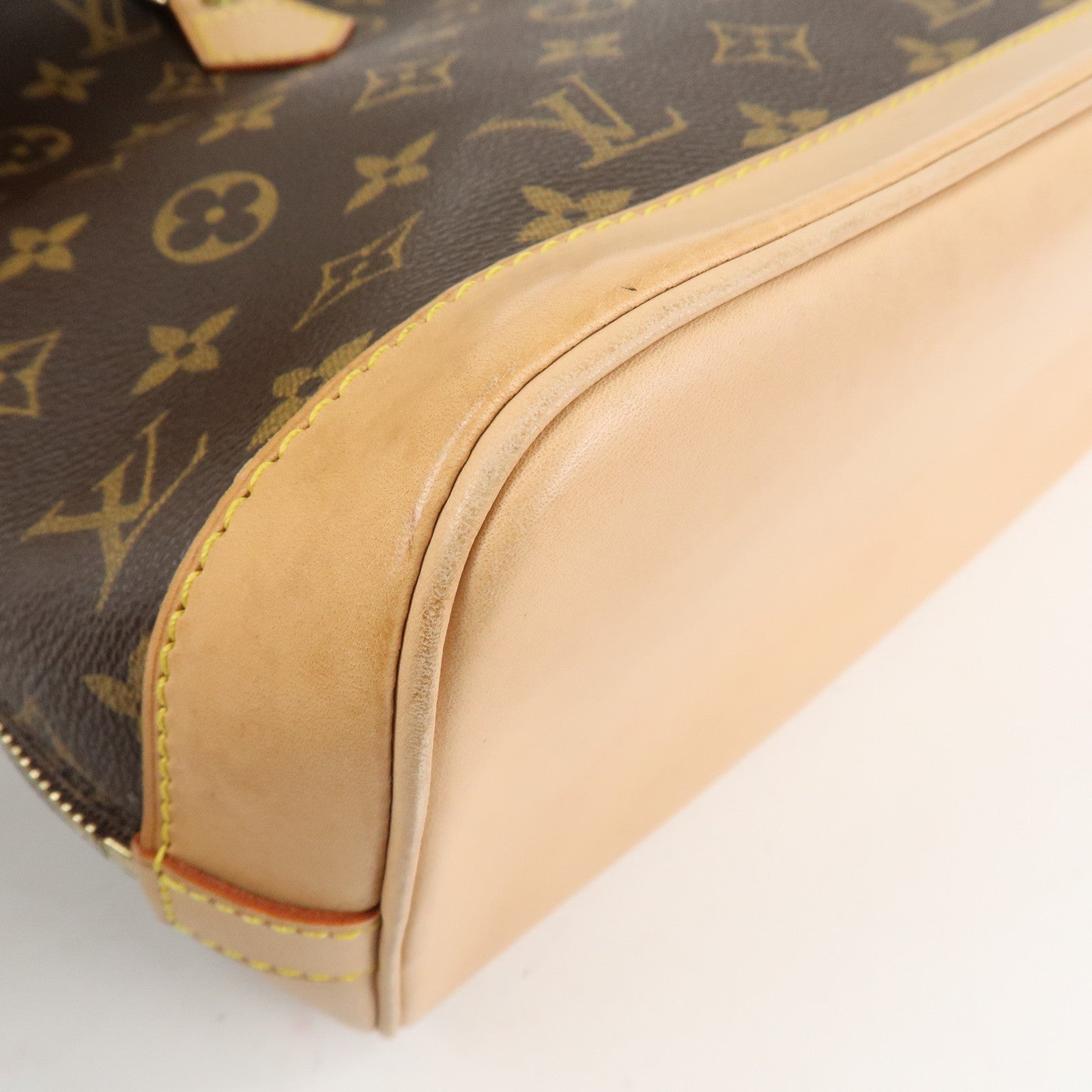 Louis Vuitton Monogram Alma Hand Bag Brown M51130 Used