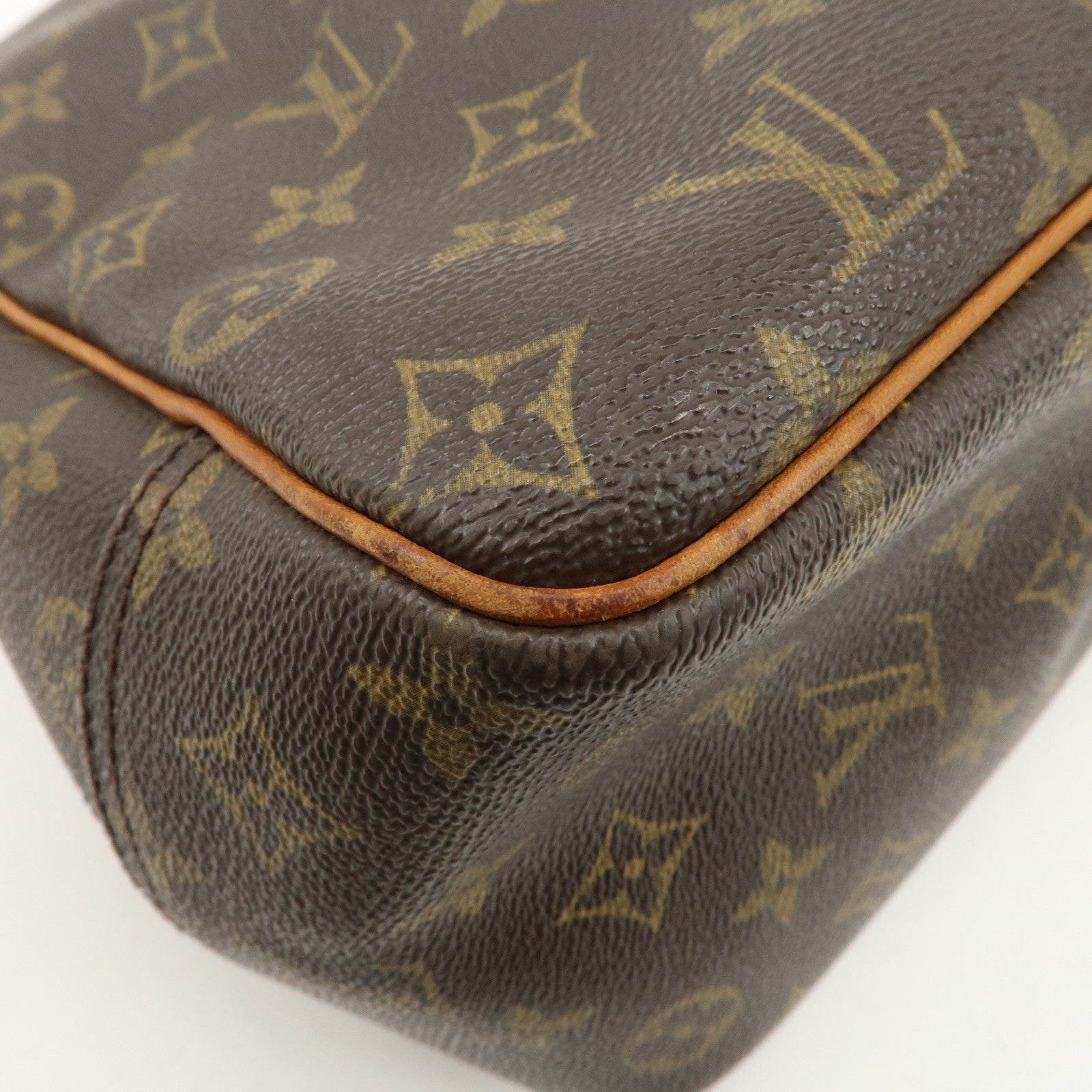 Louis Vuitton Monogram Deauville Hand Bag Brown M47270