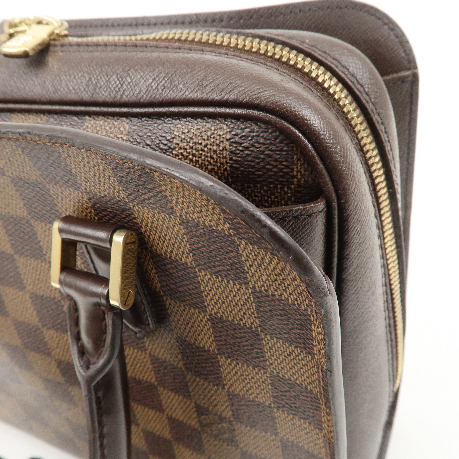 Louis Vuitton Damier Ebene Triana Hand Bag Brown N51155