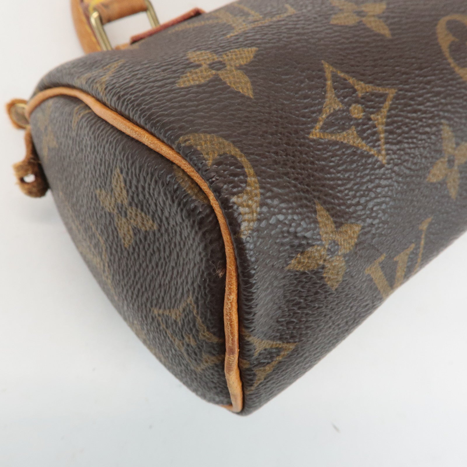 Louis Vuitton Monogram Mini Speedy Hand Bag Brown M41534 Used