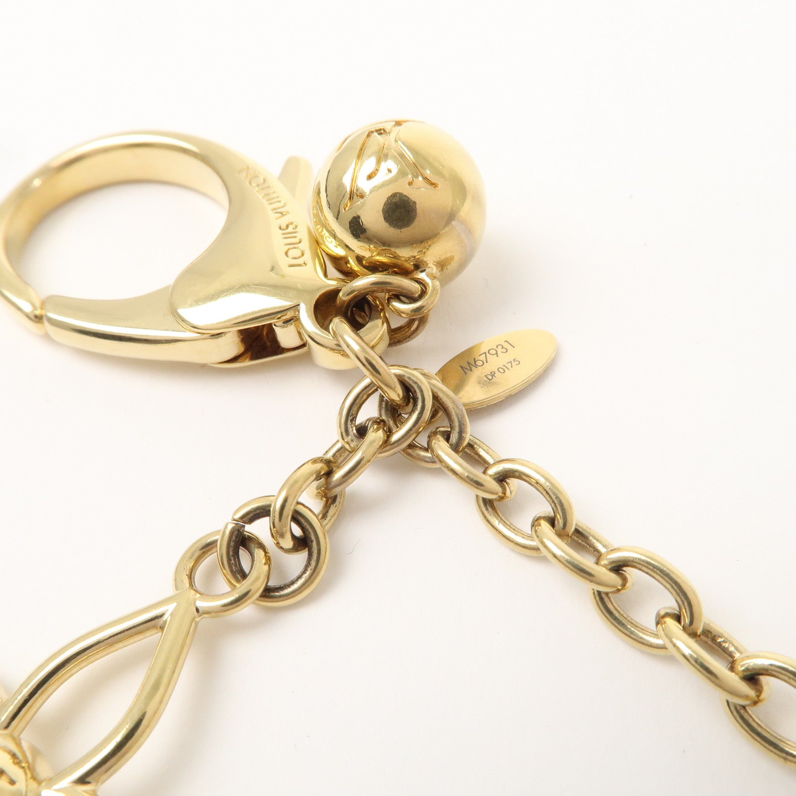 Louis Vuitton Bloomy Key Chain Bag Charm Gold M67931