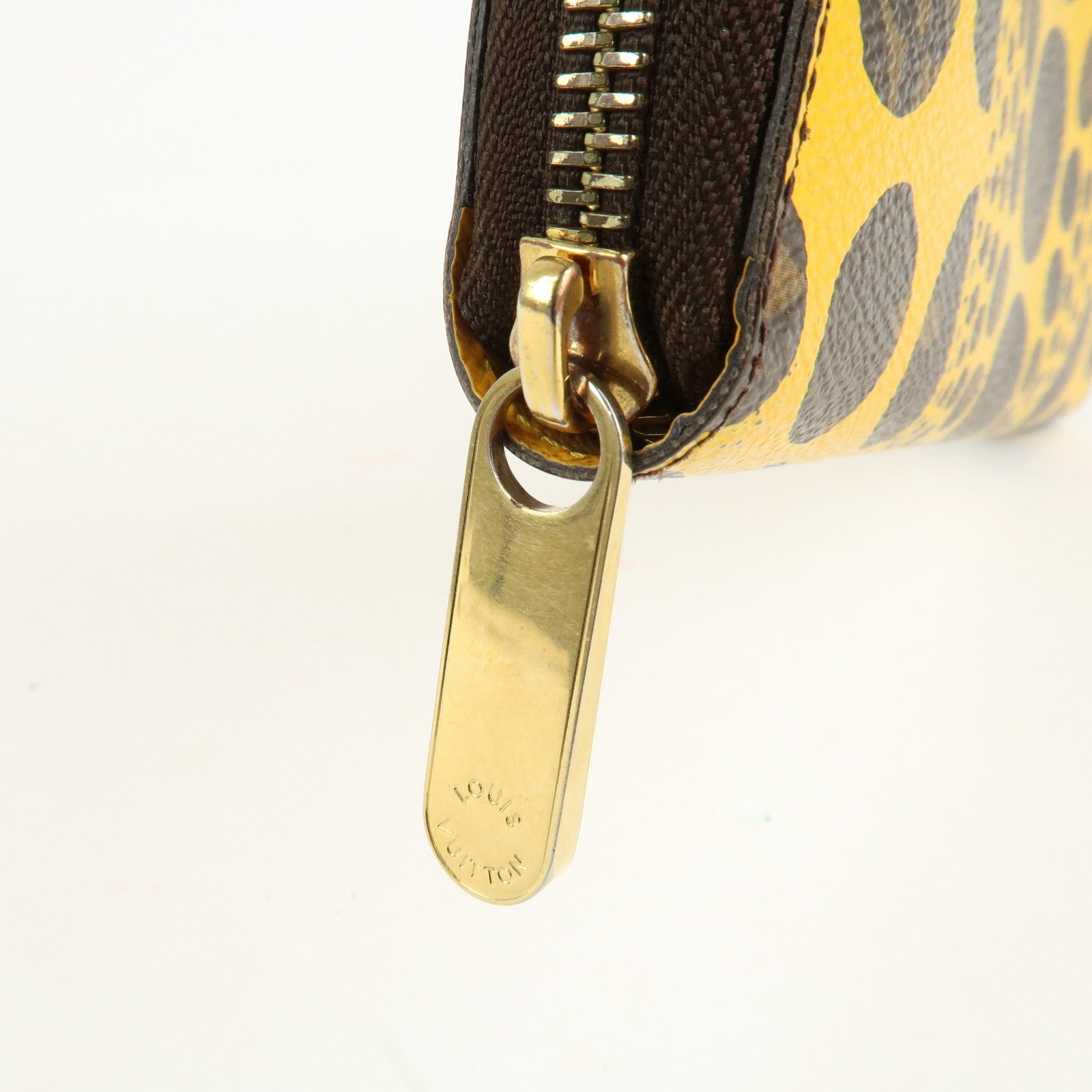 Louis Vuitton Monogram Zippy Wallet Pumpkin Dots Jaune M60449