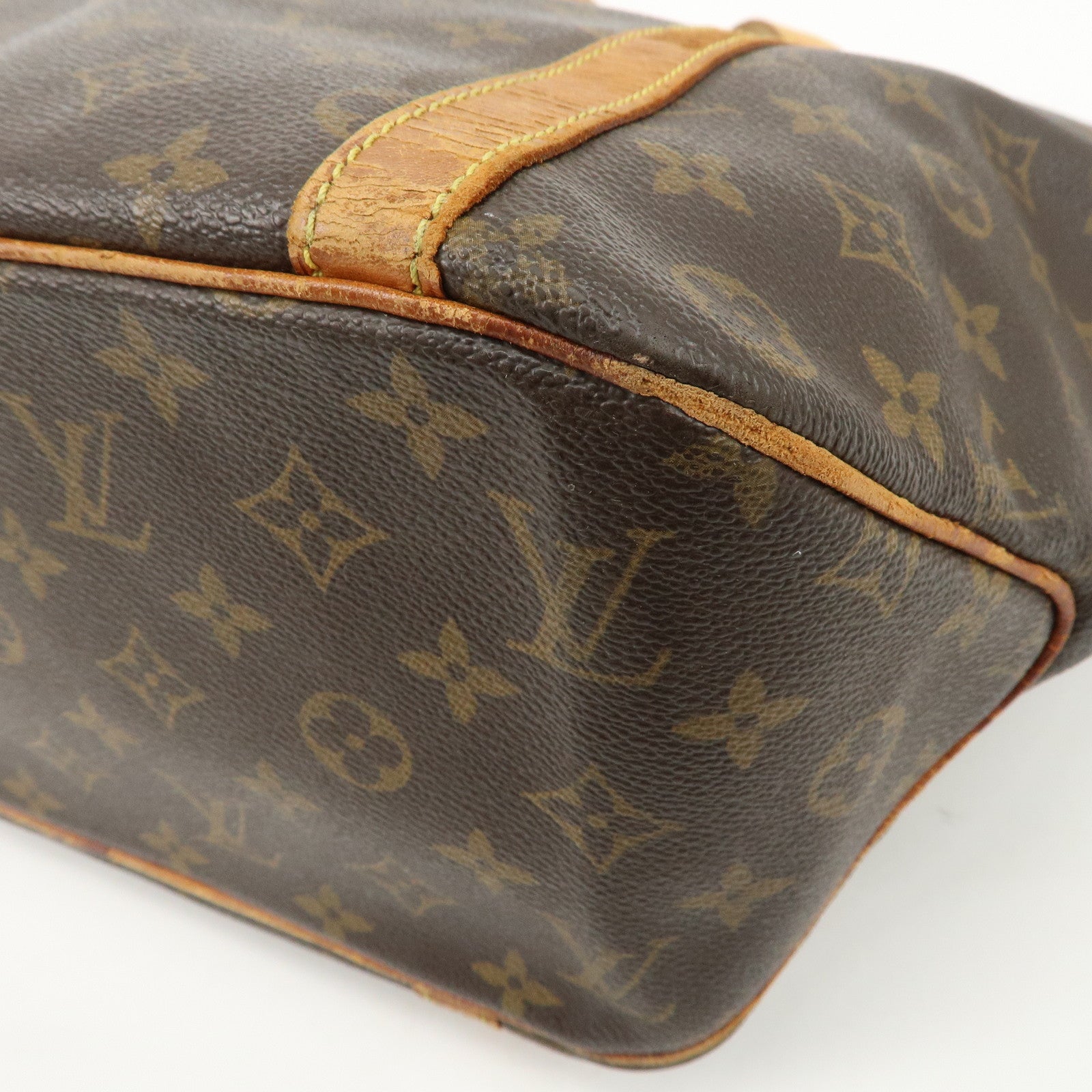 Louis Vuitton Monogram Sac Shopping Shoulder Bag Brown M51108 Used