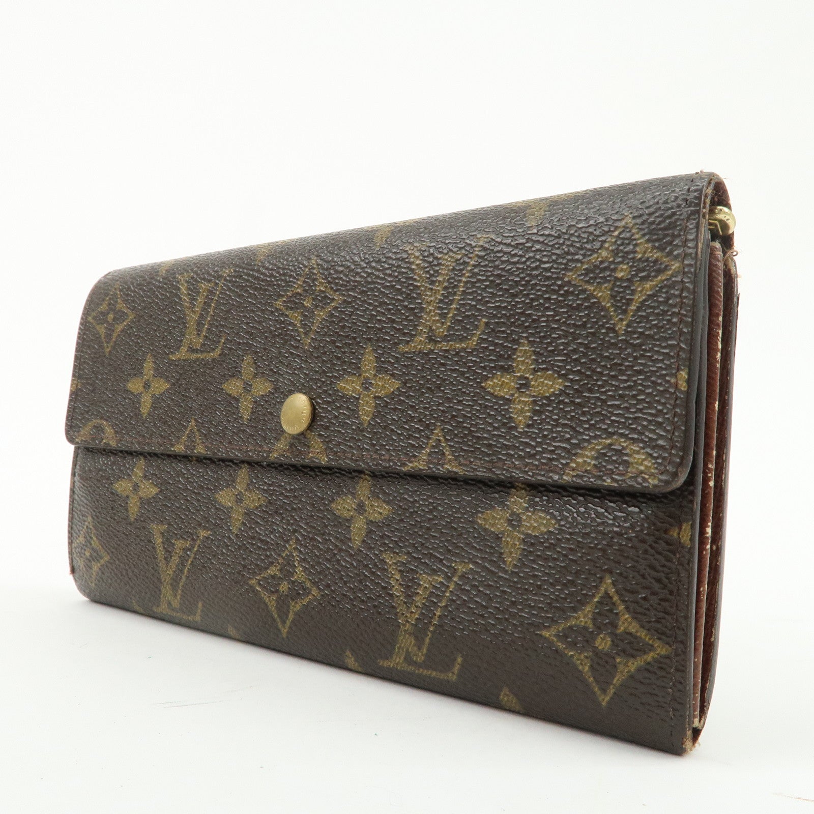 Louis Vuitton Set of 2 Monogram Long Wallet Brown M61725 Used