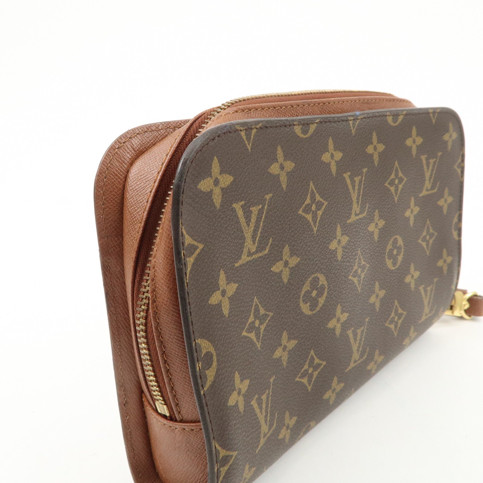 Louis Vuitton Monogram Orsay Clutch Bag Pouch Brown M51790 Used