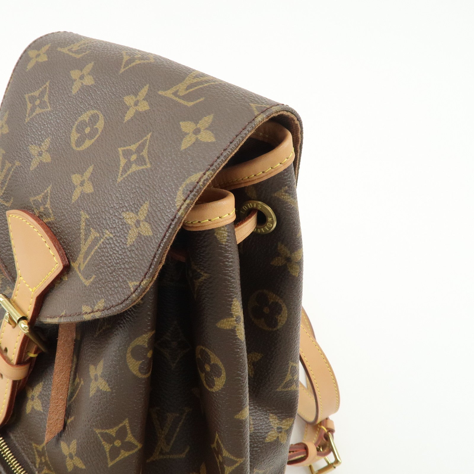 Louis Vuitton Monogram Montsouris MM Back Pack Bag M51136 Used