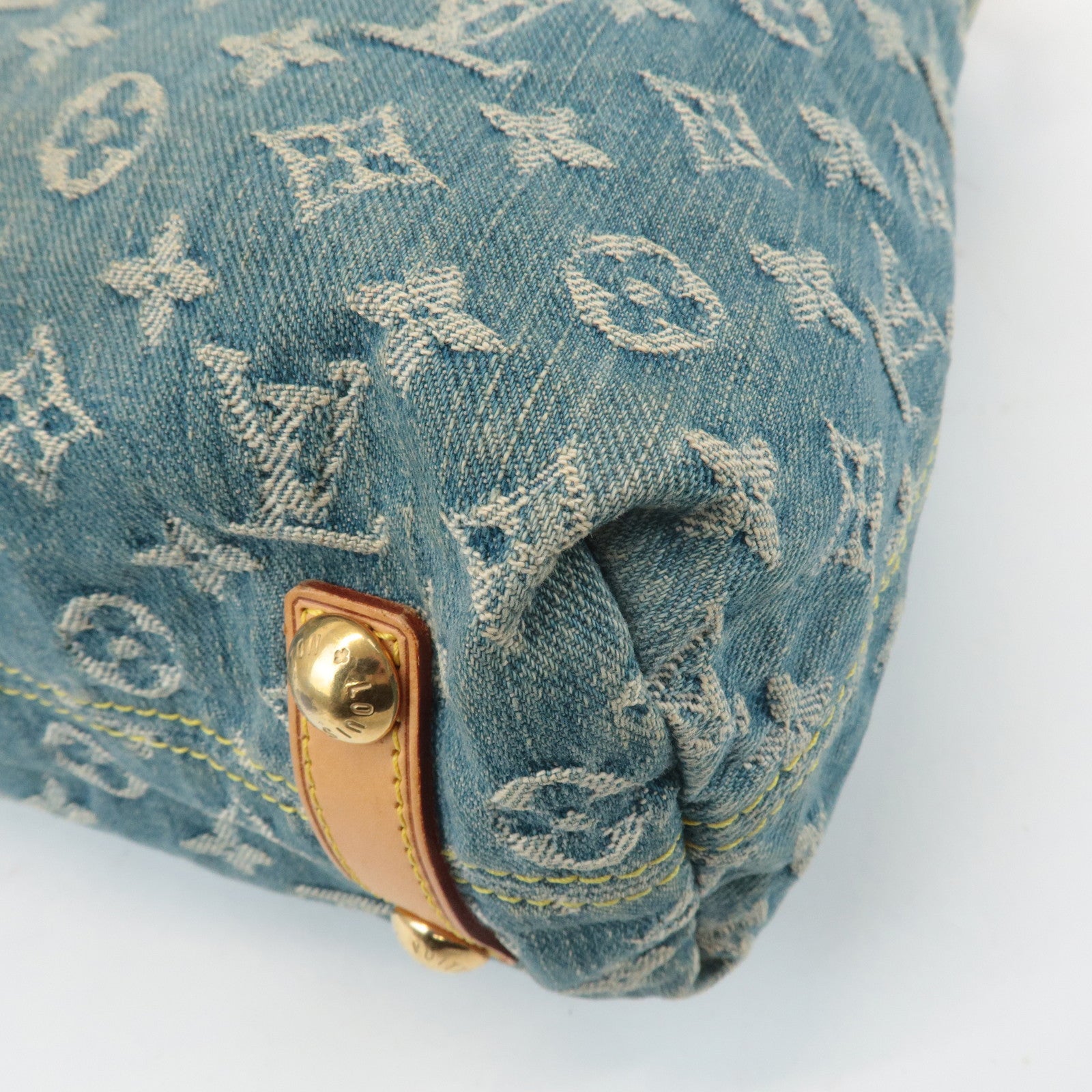 Louis Vuitton Monogram Denim Baggy GM Shoulder Bag M95048 Used