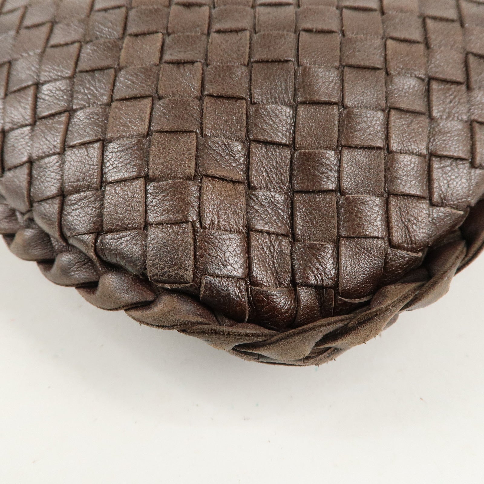 BOTTEGA VENETA Hobo Intrecciato Leather Shoulder Bag Brown 115653