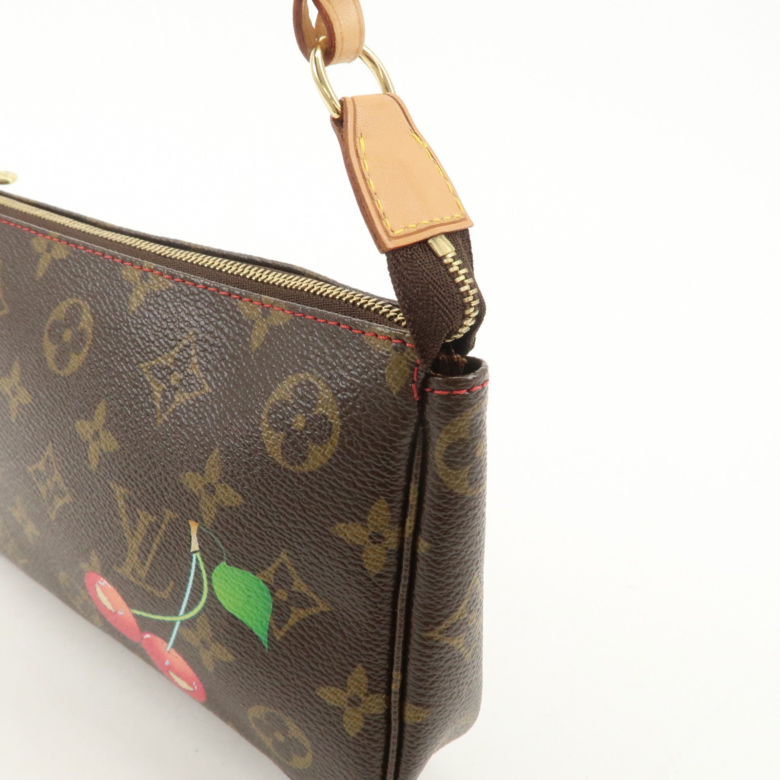 Louis Vuitton Cherry Pochette Accessoires Pouch Brown M95008 Used