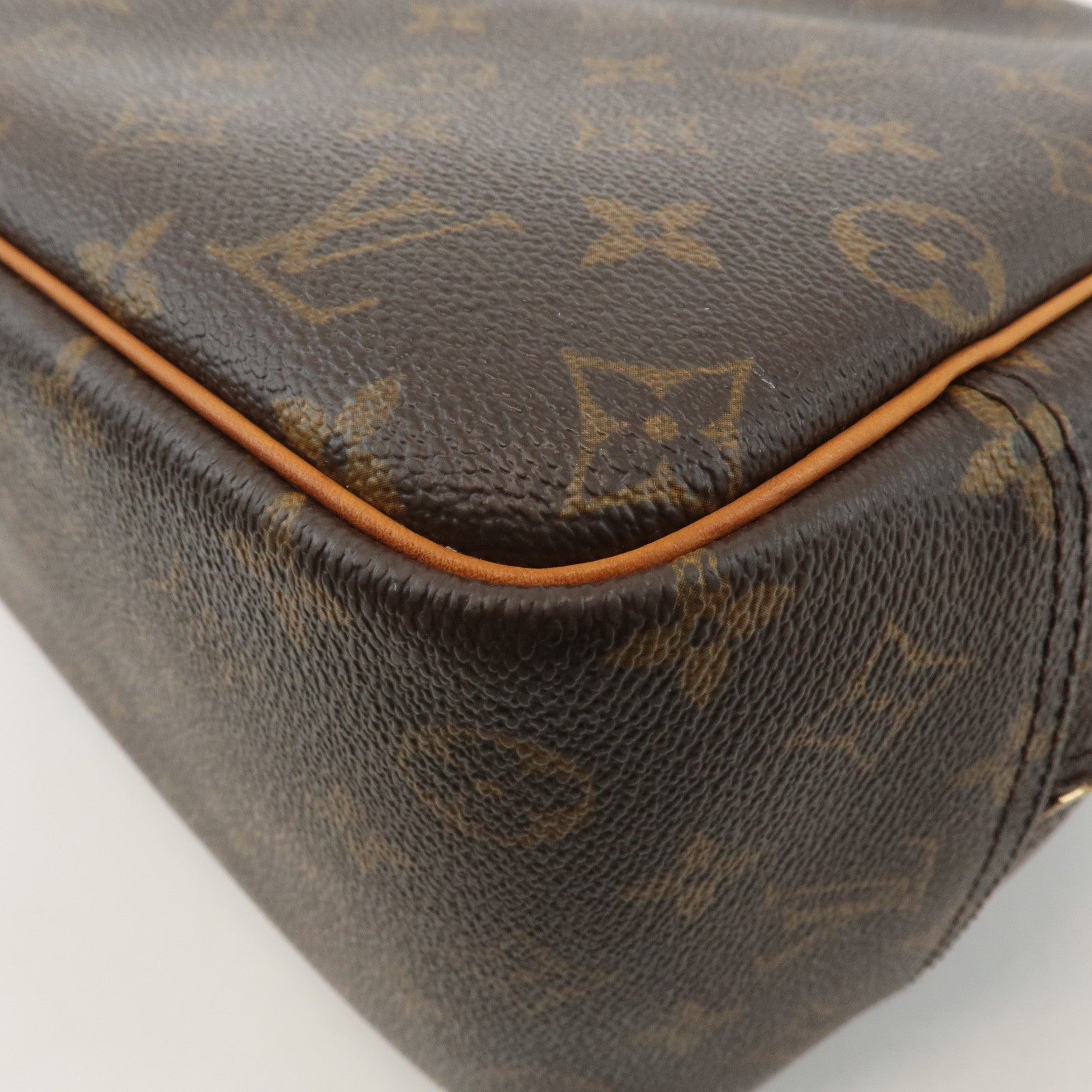 Louis Vuitton Monogram Deauville Hand Bag Brown M47270