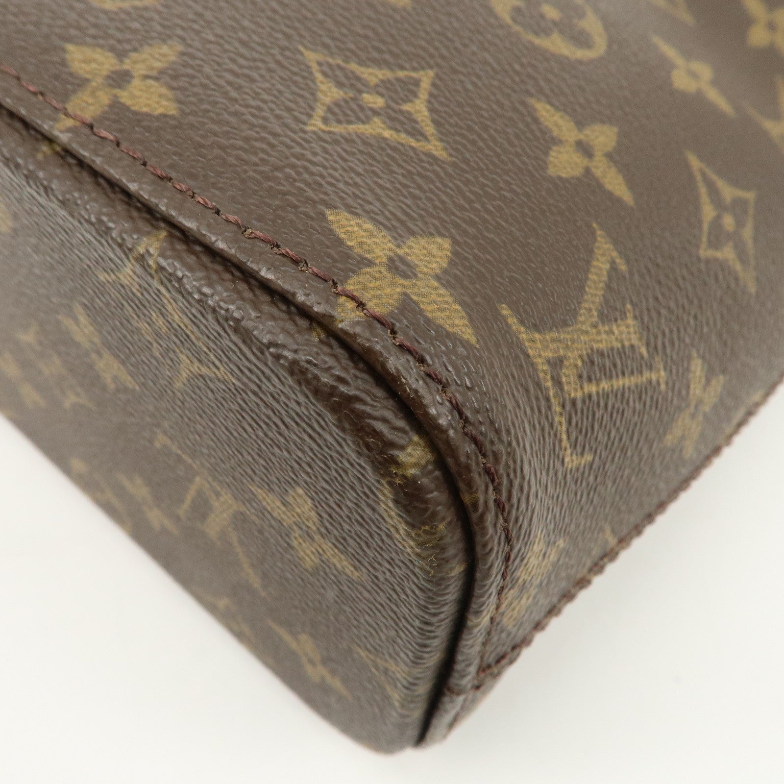 Louis Vuitton Monogram Luco Tote Bag Hand Bag Brown M51155 Used