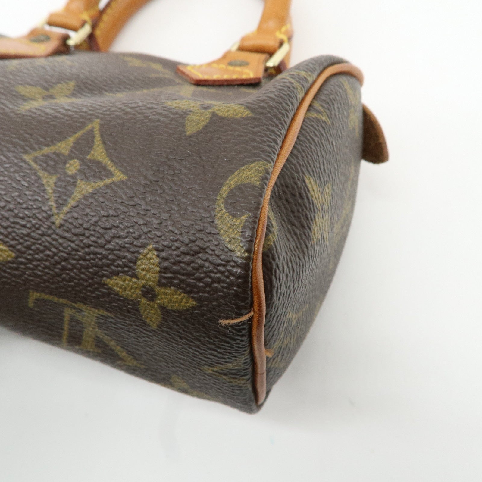 Louis Vuitton Monogram Mini Speedy Hand Bag Brown M41534 Used