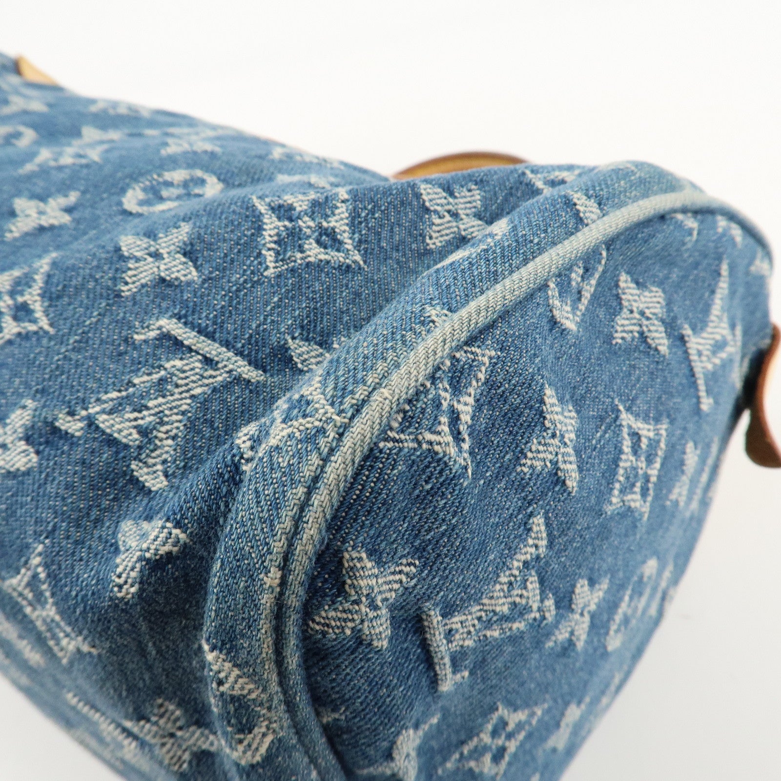 Louis Vuitton Monogram Denim Neo Speedy Boston Bag Blue M95019 Used