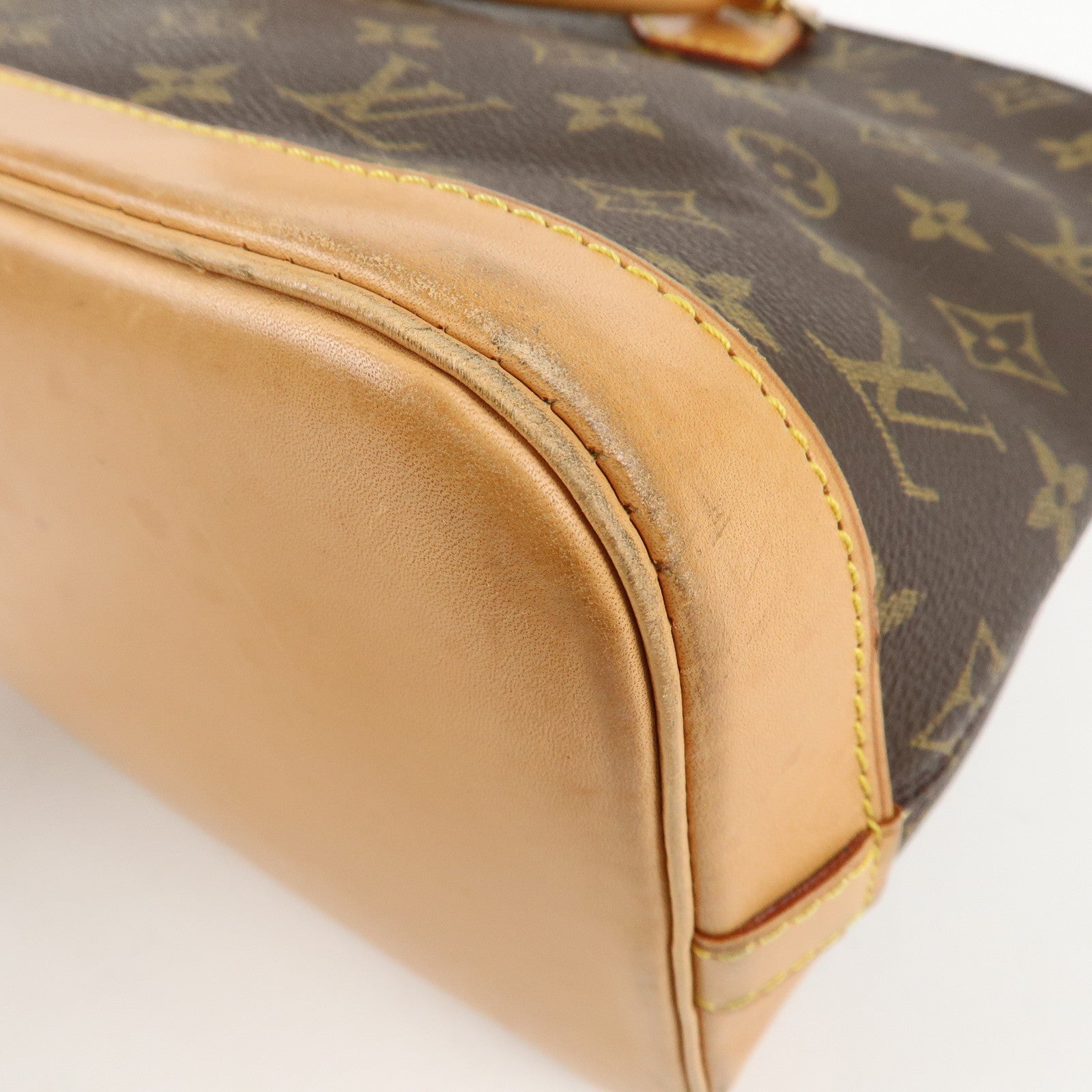 Louis Vuitton Monogram Alma Hand Bag Brown M51130 Used