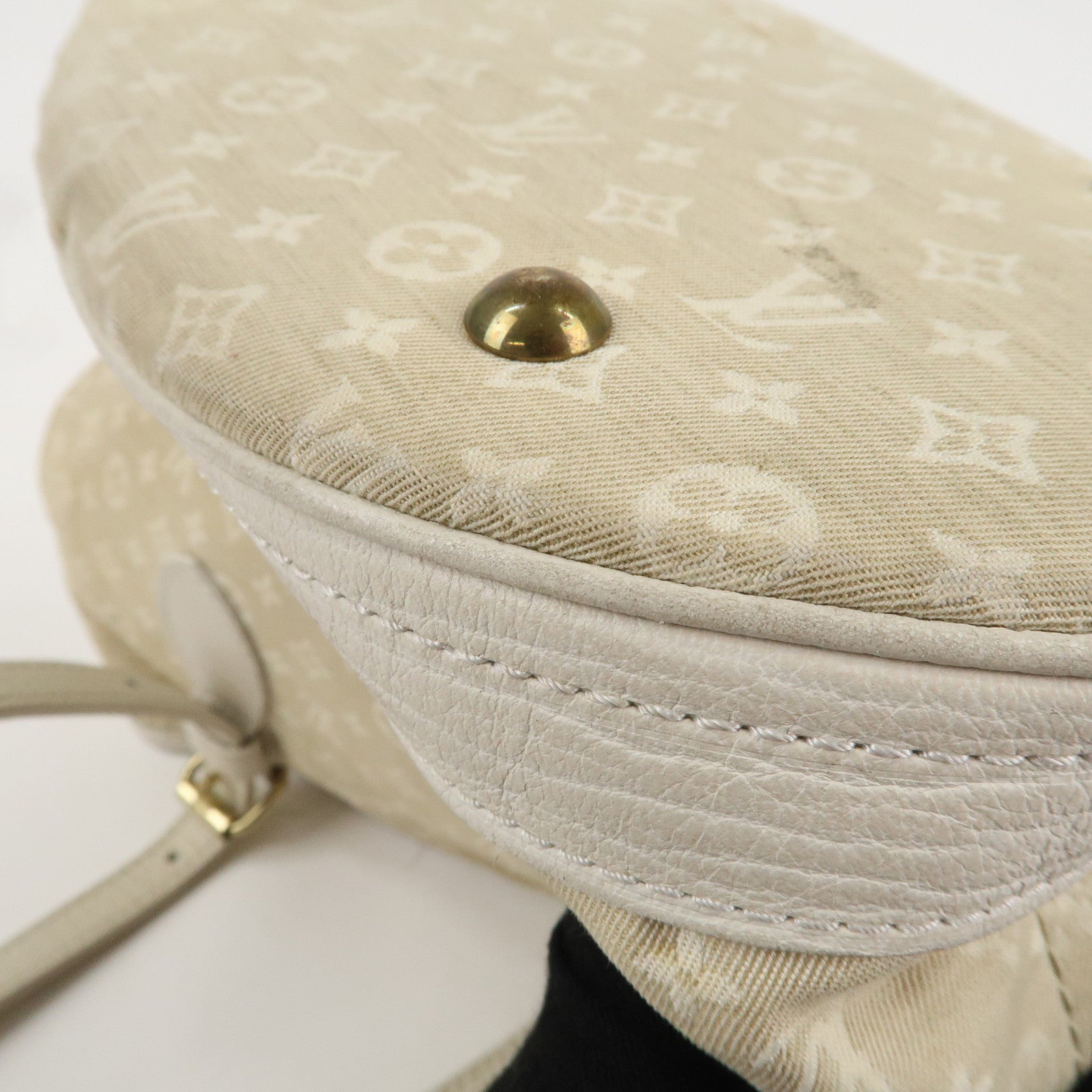 Louis Vuitton Monogram Mini Lin Bucket PM Hand Bag M95316