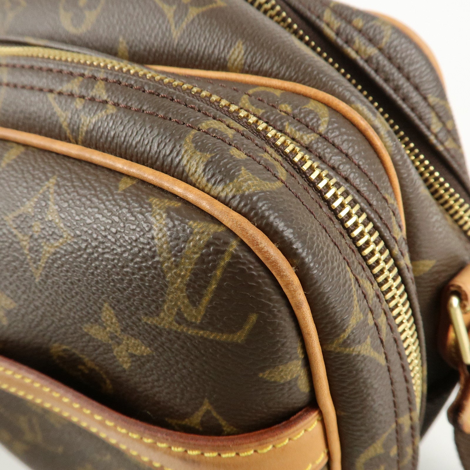 Louis Vuitton Monogram Reporter PM Shoulder Bag Brown M45254