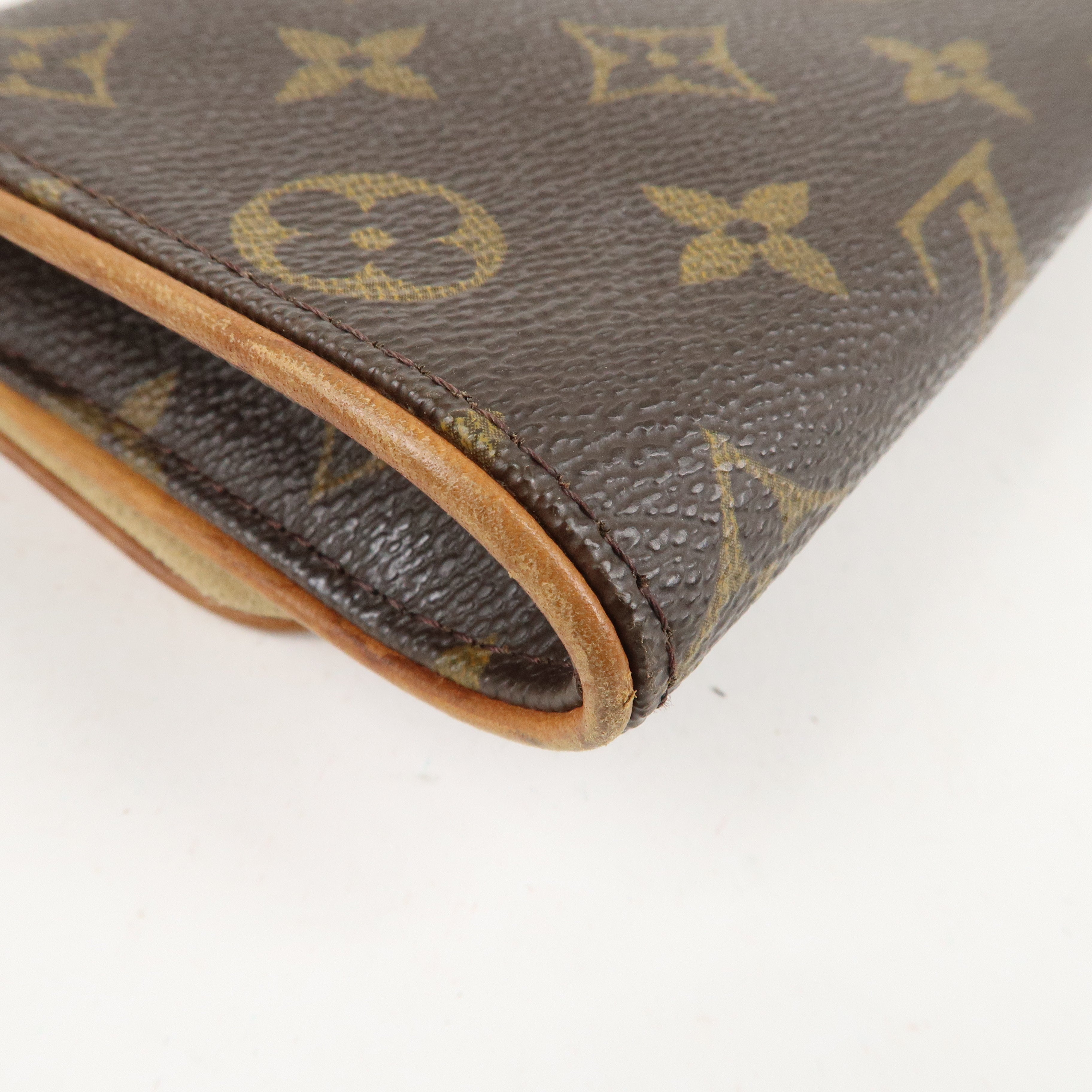 Louis Vuitton Monogram Pochette Twin PM 2Way Bag Brown M51854