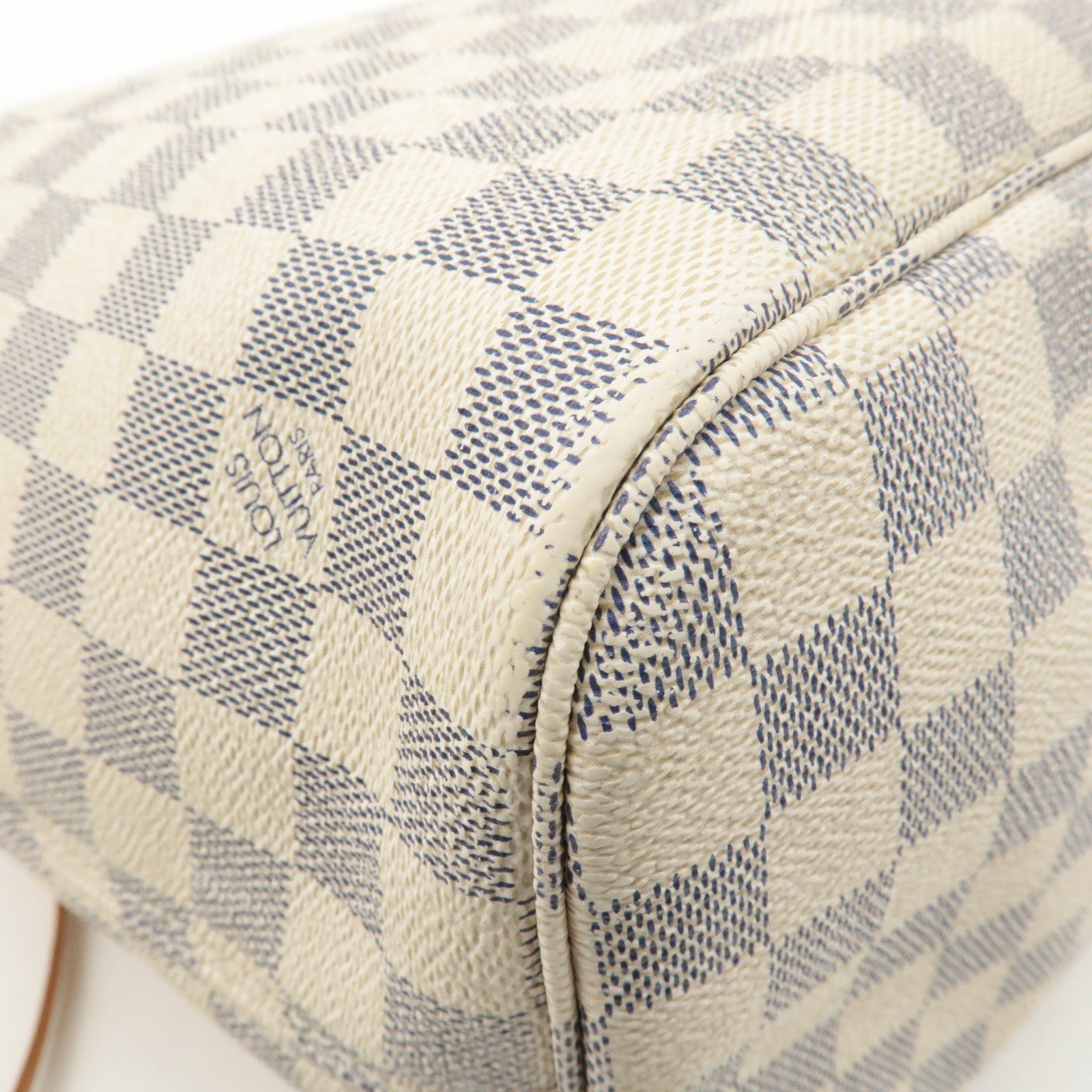 Louis Vuitton Damier Azur Neverfull MM Canvas Tote Bag N51107