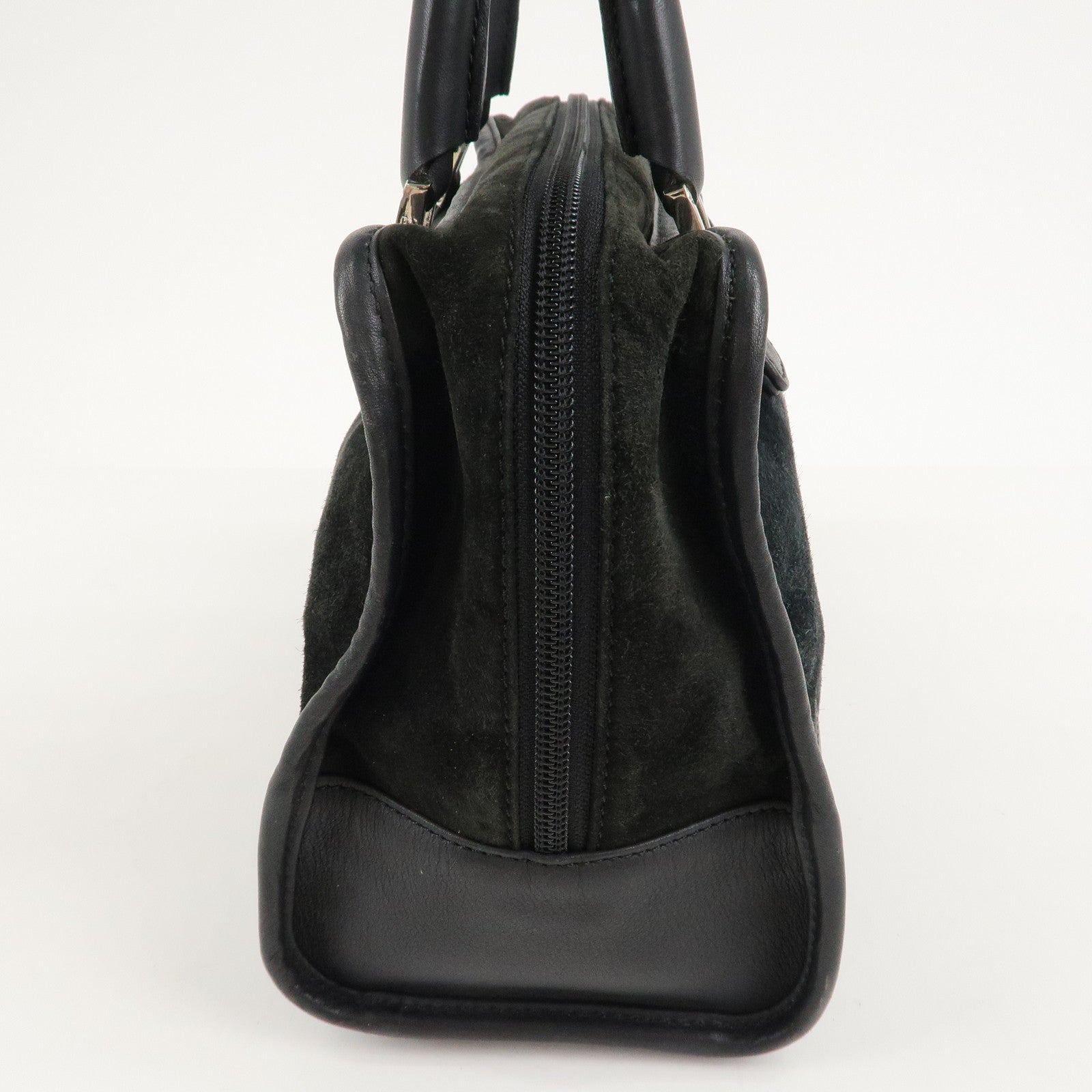 LOEWE Suede Amazona 26 Hand Bag Black