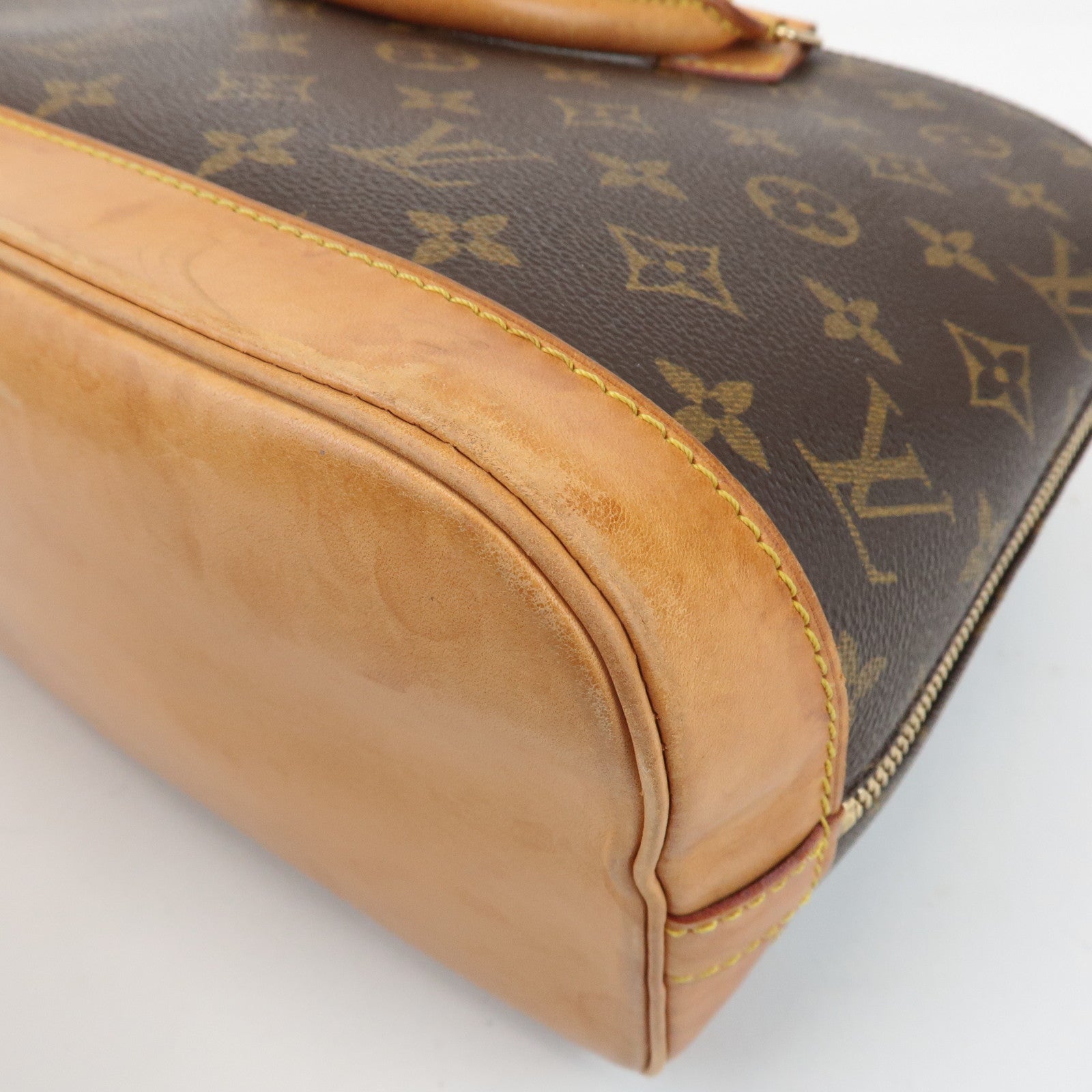 Louis Vuitton Monogram Alma Hand Bag Brown M51130 Used