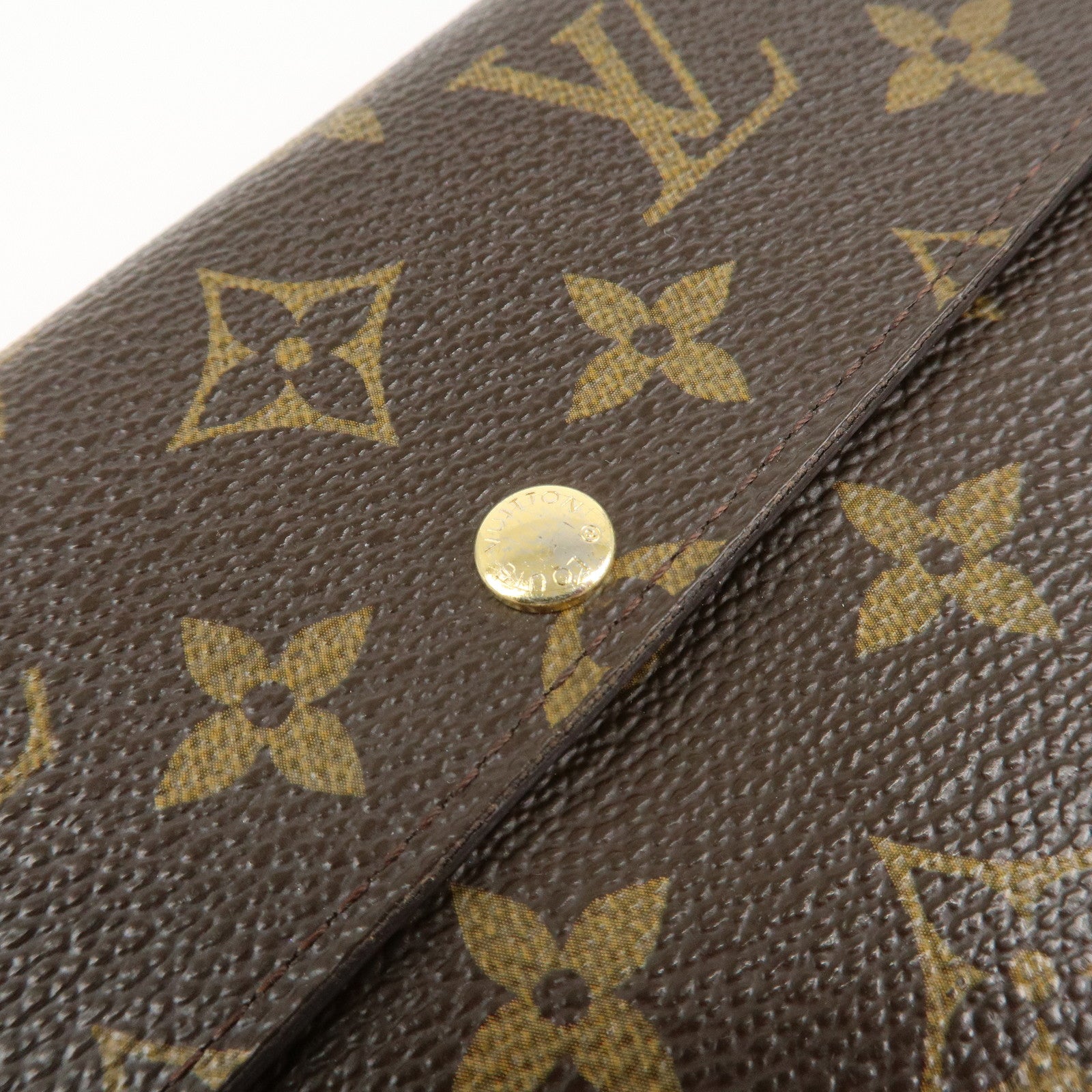 Louis Vuitton Monogram Fleuri Portefeuille Sarah Wallet *initialed Used