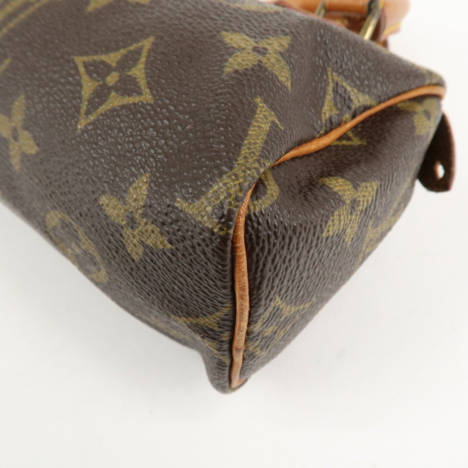 Louis Vuitton Monogram Mini Speedy Hand Bag Brown M41534