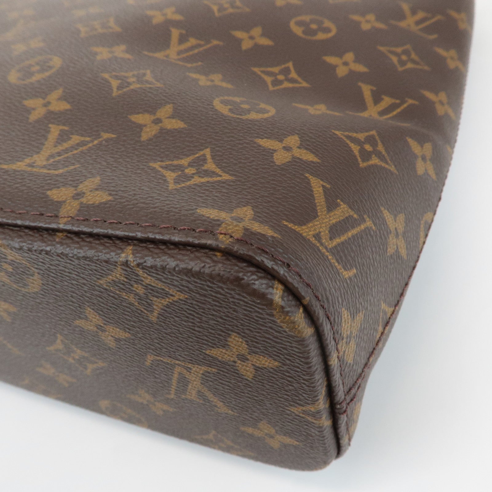 Louis Vuitton Monogram Luco Tote Bag Hand Bag Brown M51155 Used