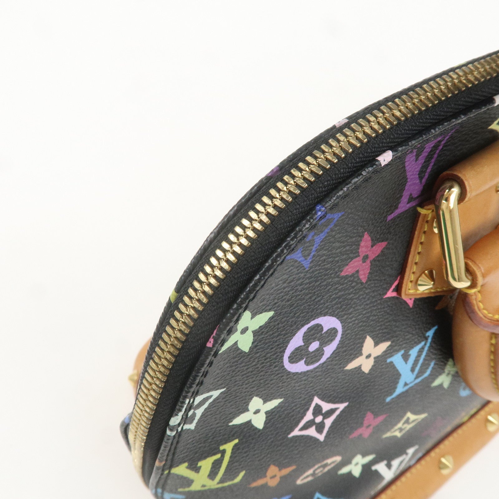 Louis Vuitton Monogram Multi Color Alma Hand Bag Noir M92646