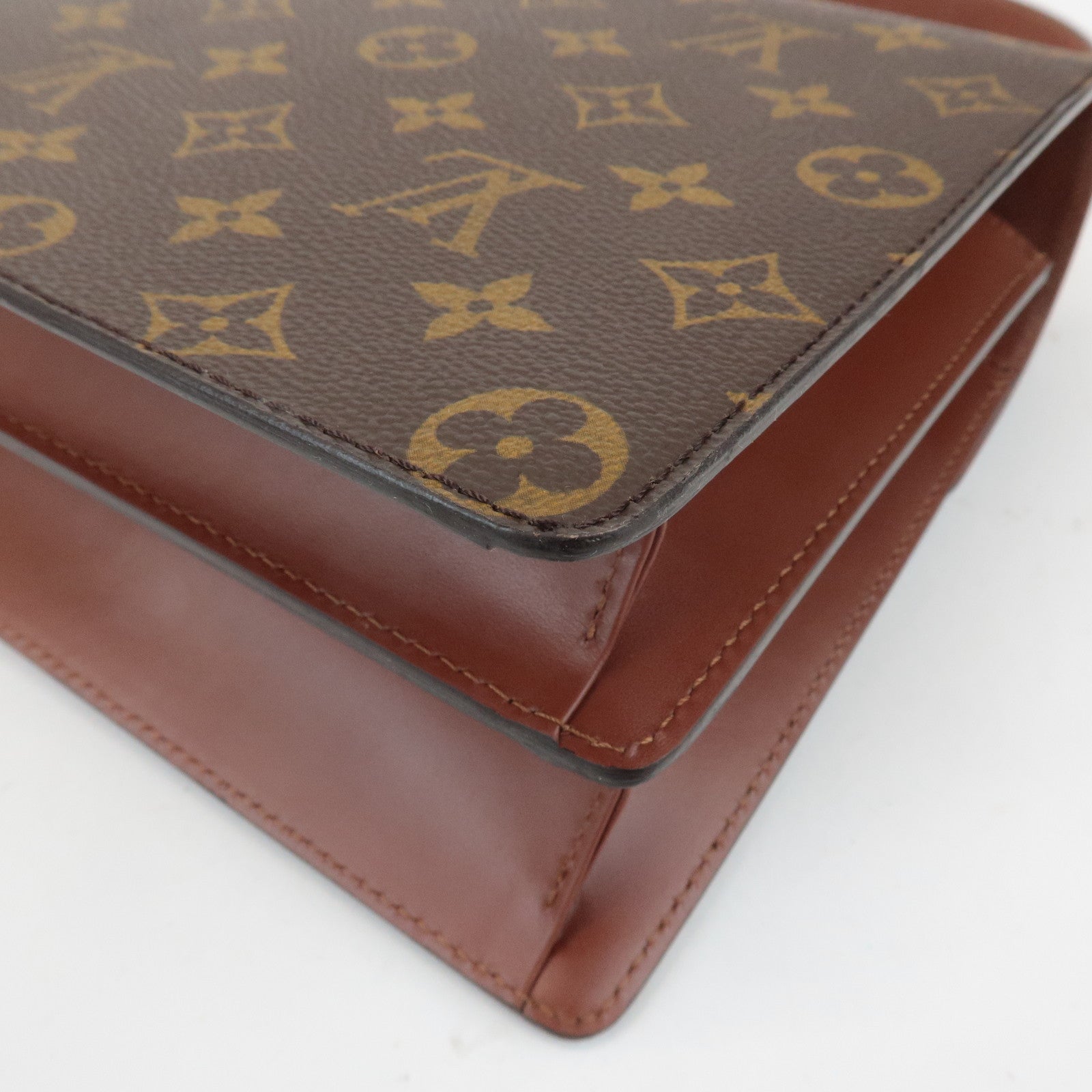 Louis Vuitton Monogram Concorde Hand Bag Brown M51190 Used