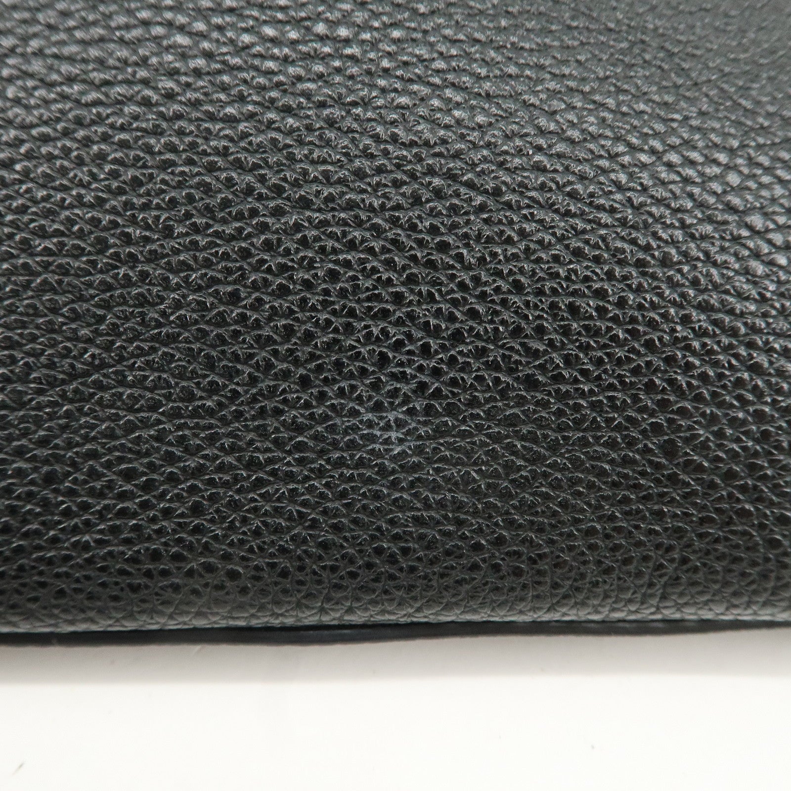 GUCCI Sherry Leather Portfolio Clutch Bag Medium Black 572770 Used