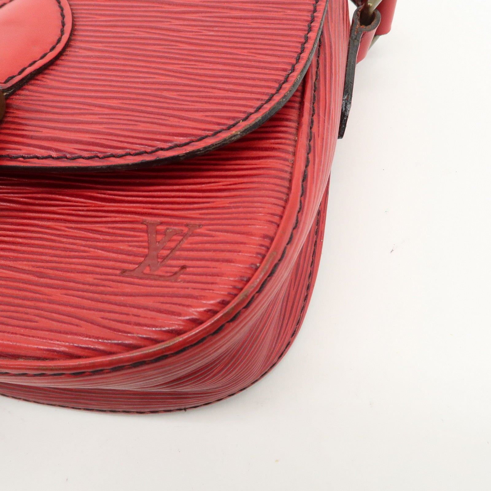 Louis Vuitton Epi Saint Cloud Shoulder Bag Red M52197 Used