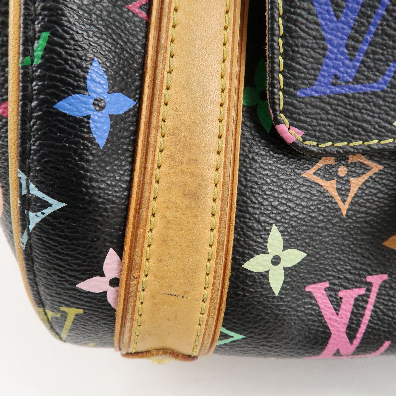 Louis Vuitton Monogram Multi Color Priscilla Hand Bag Noir M40097 Used