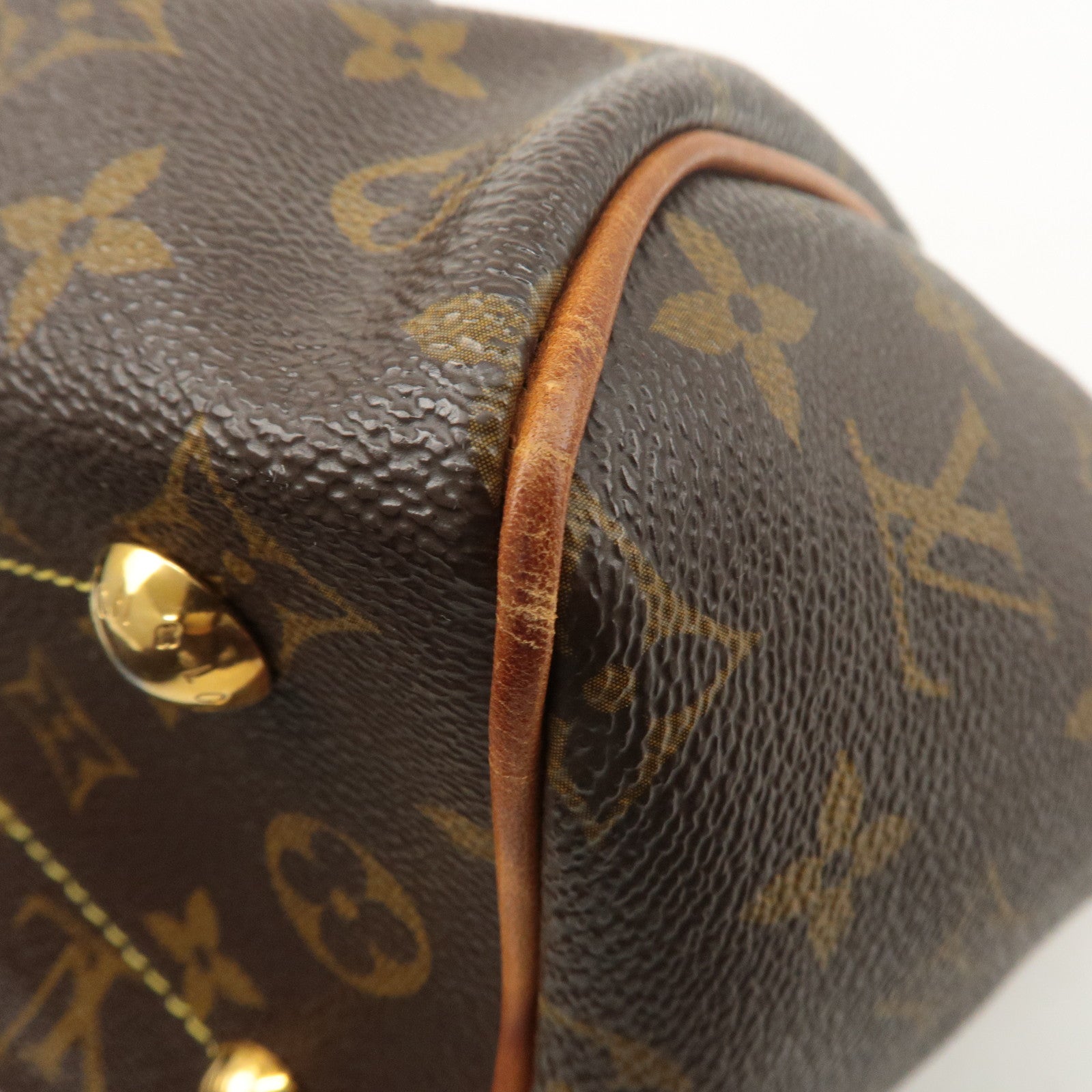 Louis Vuitton Monogram Tivoli PM Hand Bag Brown M40143