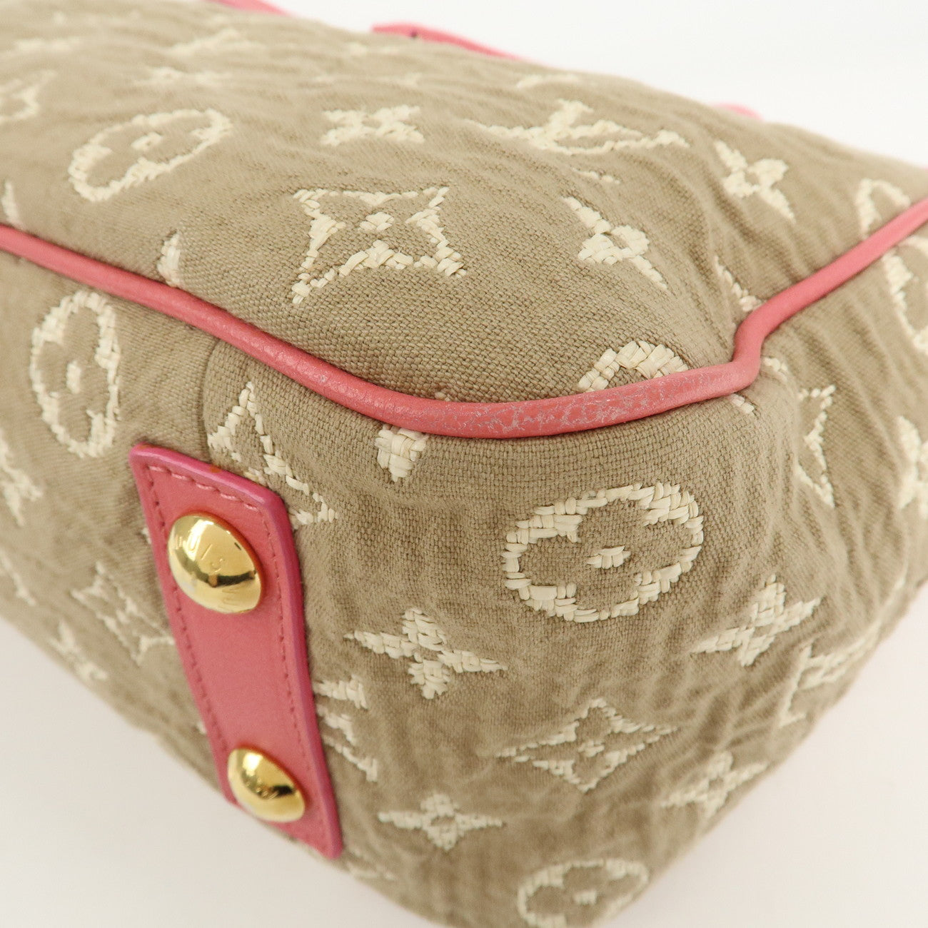 Louis Vuitton Monogram Sabia Cabas Hand Bag MM Rose M93496 Used