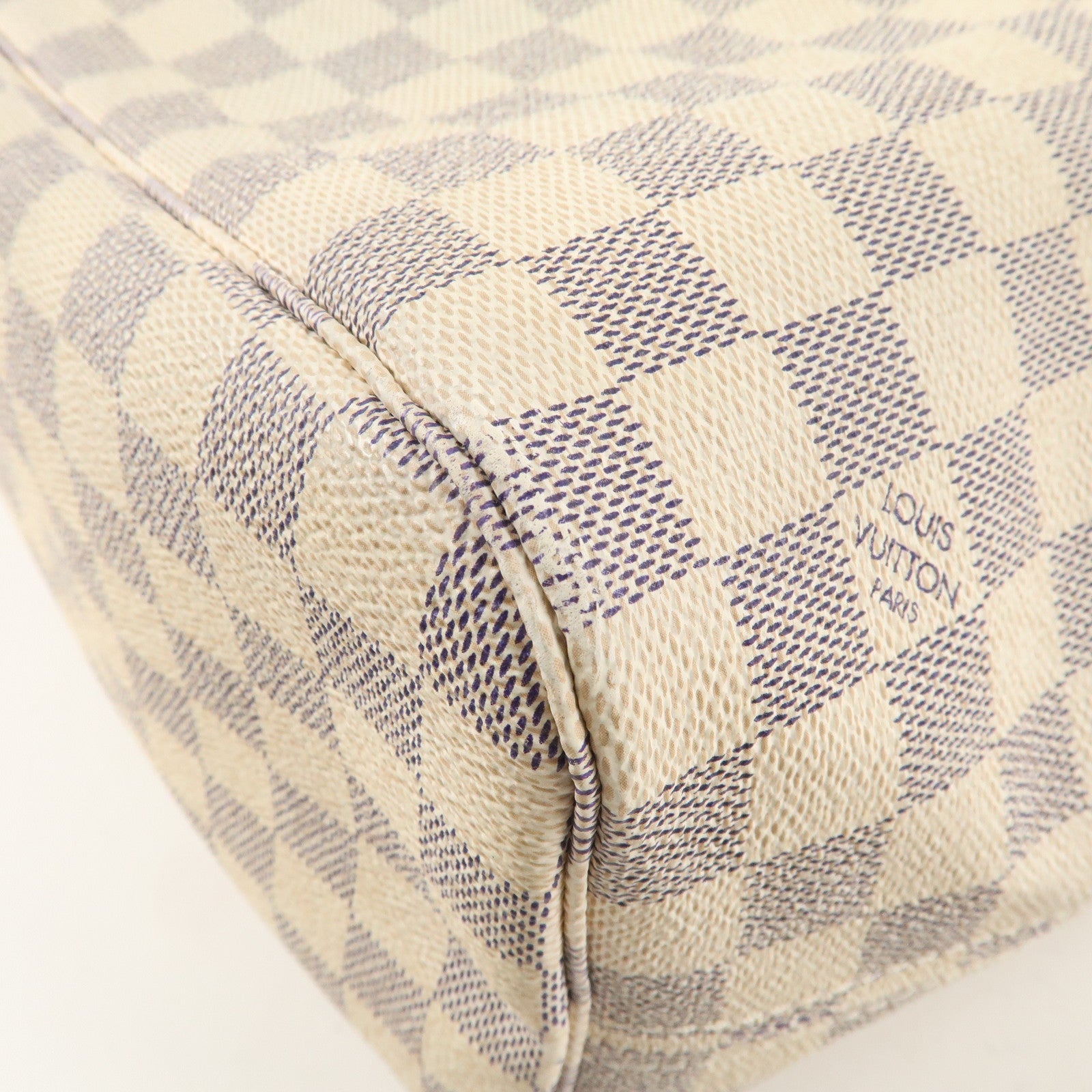 Louis Vuitton Damier Azur Neverfull MM Tote Bag Hand Bag N51107