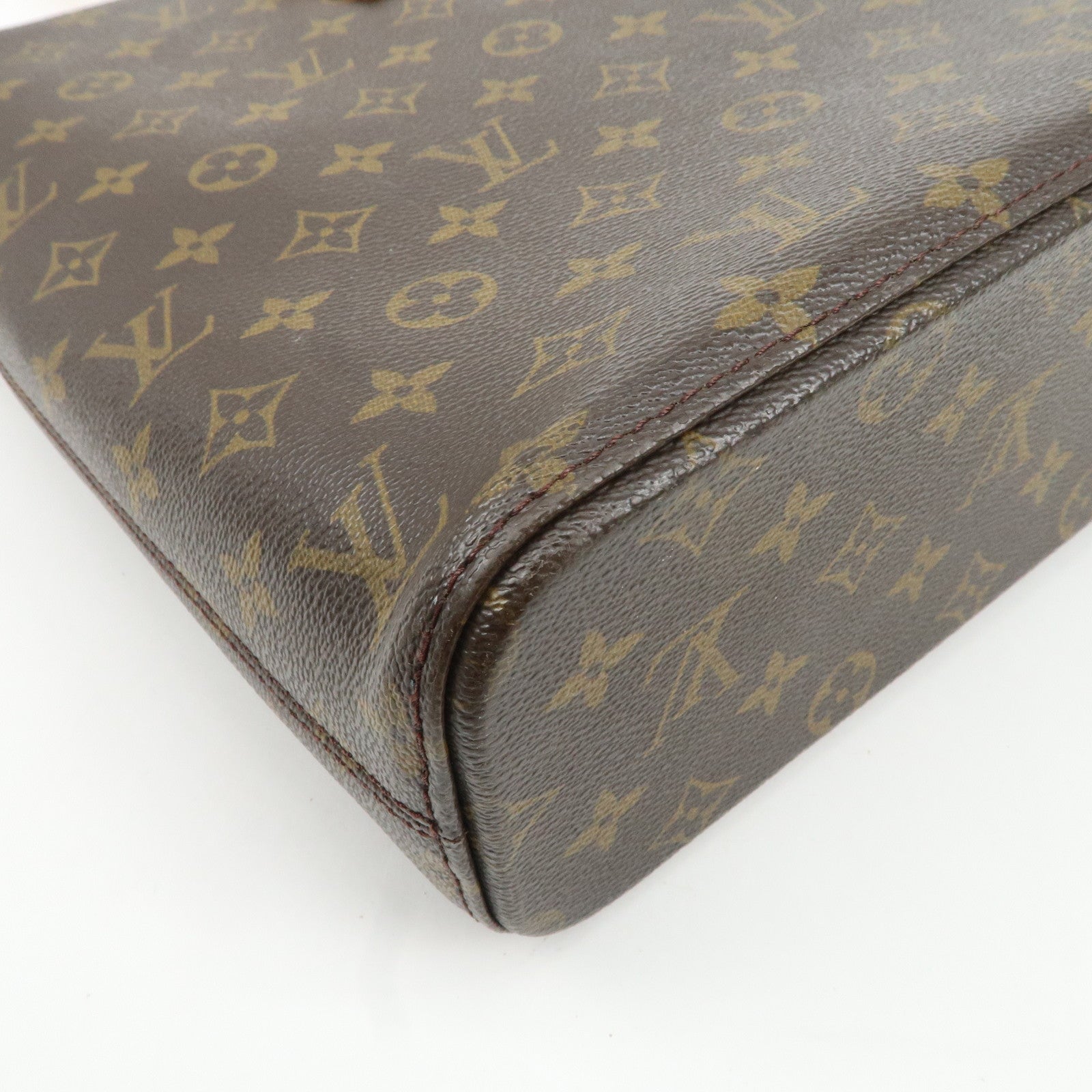 Louis Vuitton Monogram Luco Tote Bag Hand Bag Brown M51155 Used