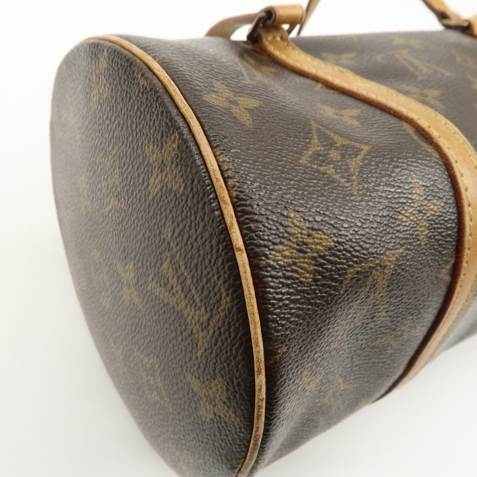 Louis Vuitton Monogram Papillon 30 Hand Bag M51385 Brown Used