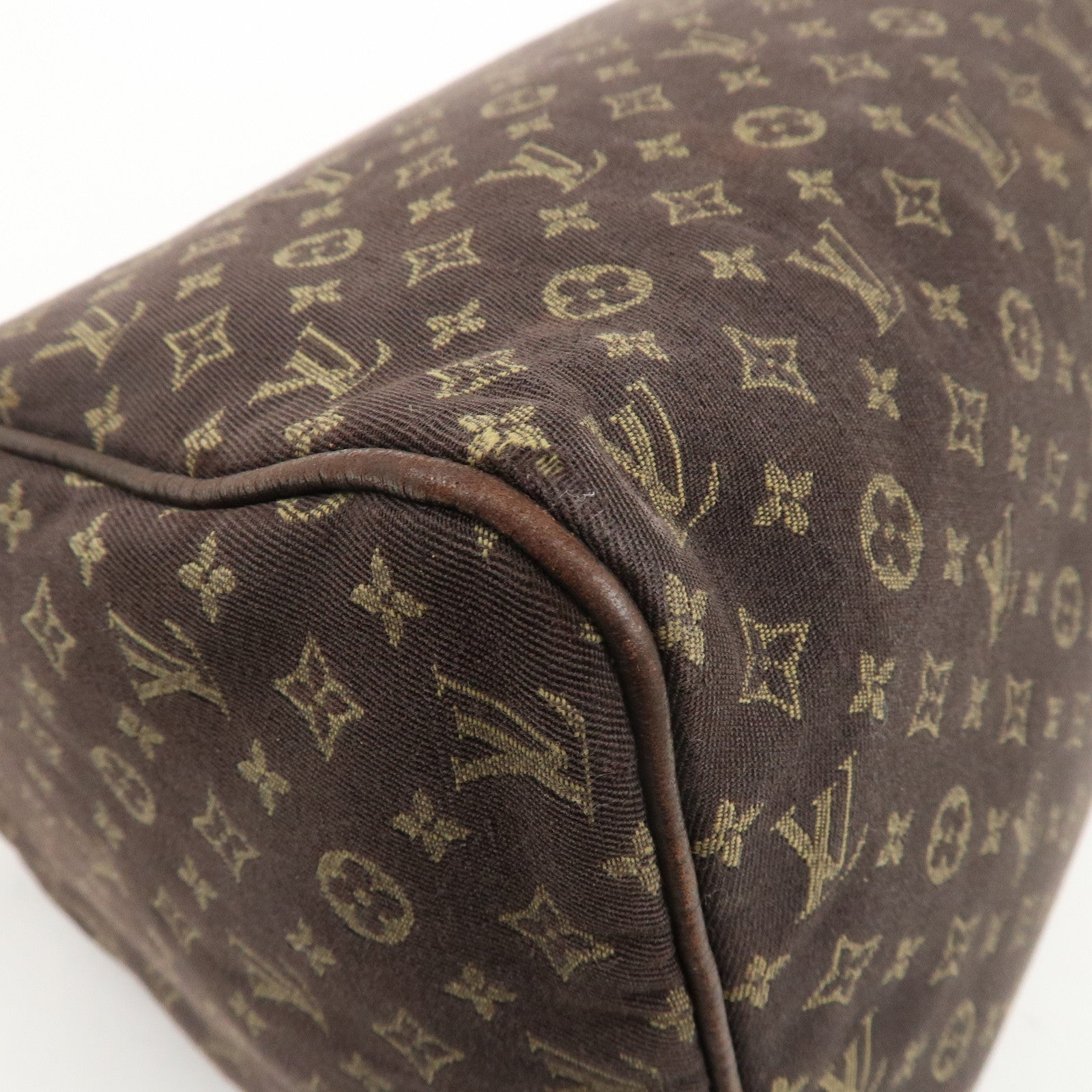 Louis Vuitton Monogram Mini Lin Speedy 30 Boston Bag Ebene M95224 Used