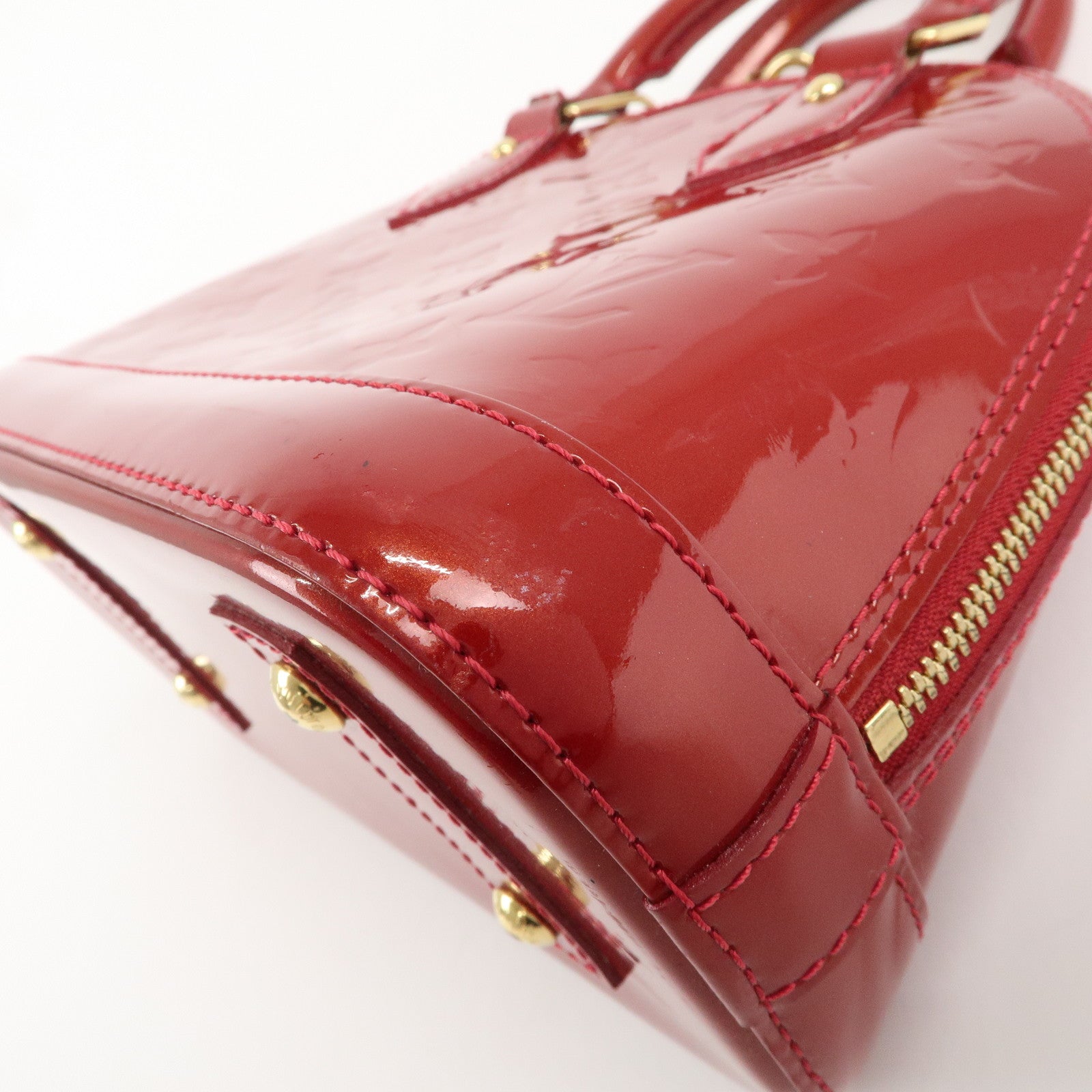 Louis Vuitton Monogram Vernis Alma BB 2Way Bag Red M91606