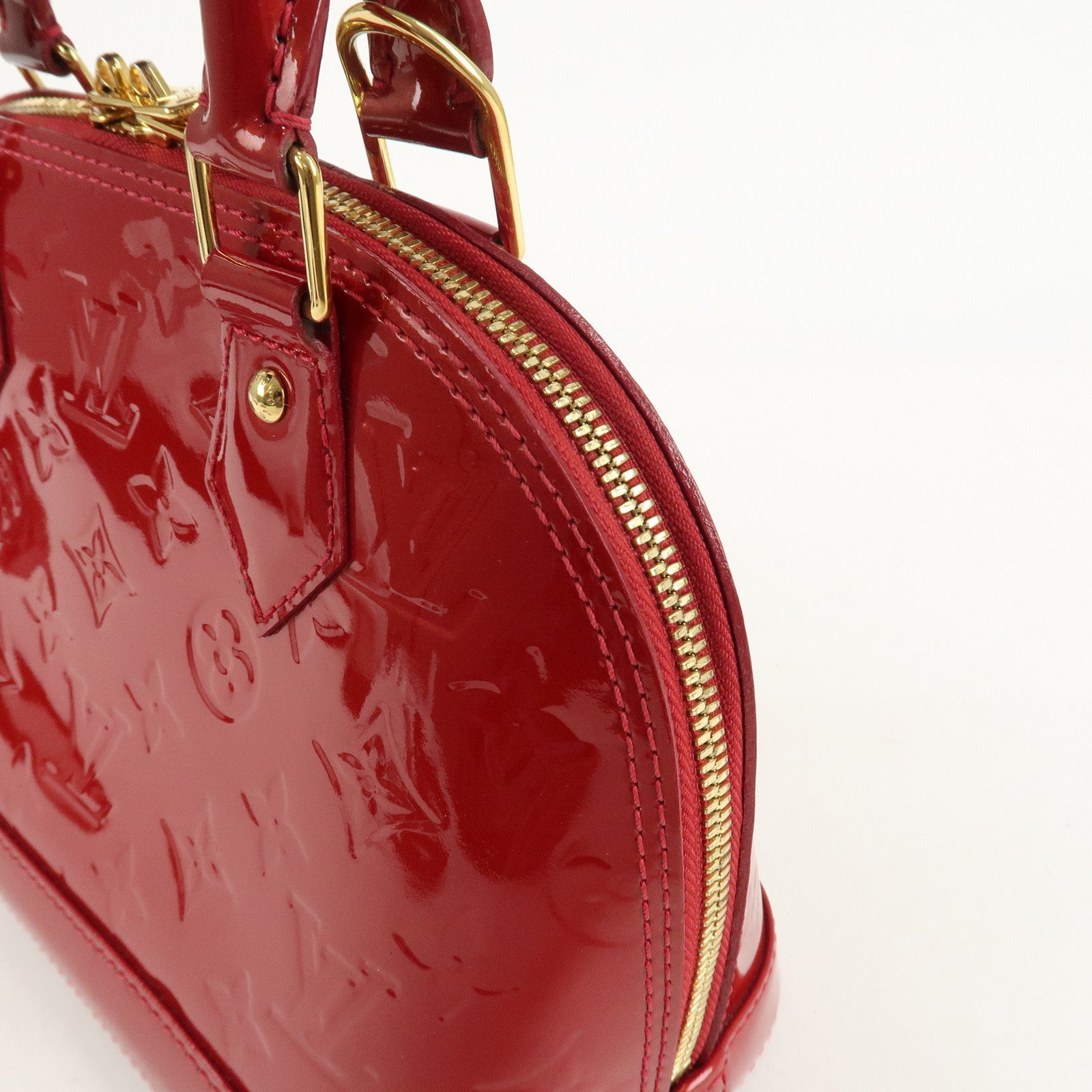 Louis Vuitton Monogram Vernis Alma BB 2Way Bag Red M91606