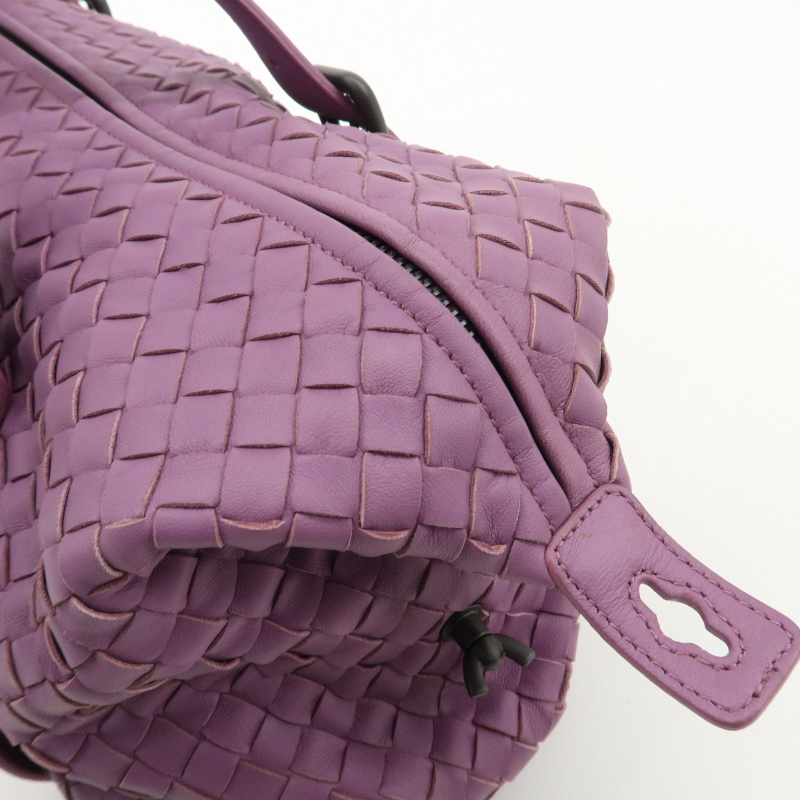 BOTTEGA VENETA Intrecciato Leather Hand Bag Shoulder Bag Purple