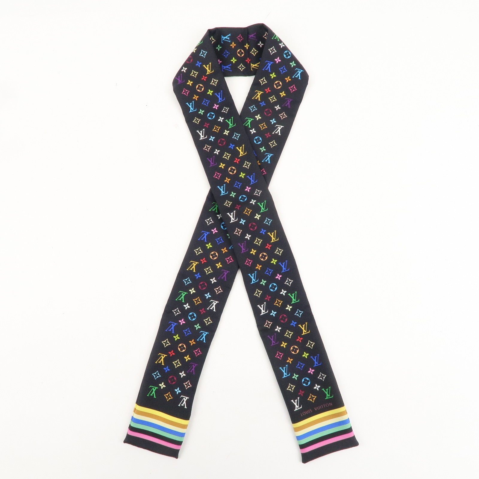 Louis Vuitton Bandeau Monogram Multicolor Scarf Noir M71992